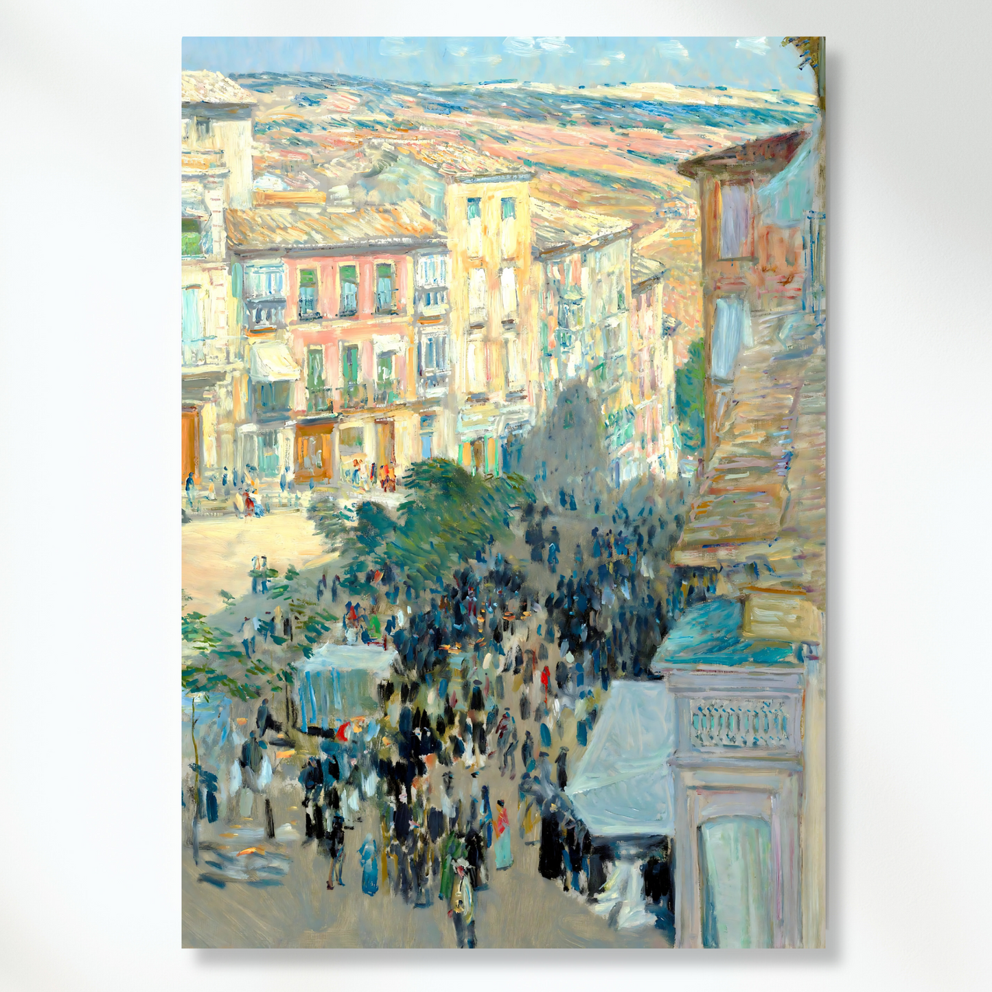Frederick Childe Hassam - View Of A Southern French City Wall Art Canvas Print