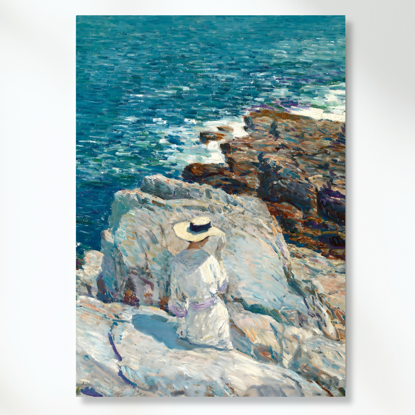 Frederick Childe Hassam - The South Ledges, Appledore Wall Art Canvas Print