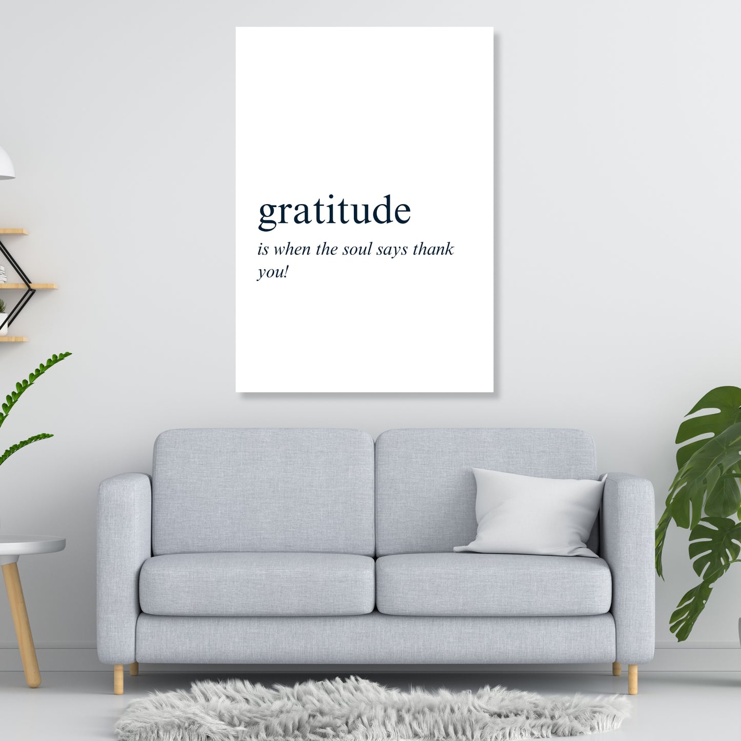 Gratitude Inspirational Wall Art Canvas Print