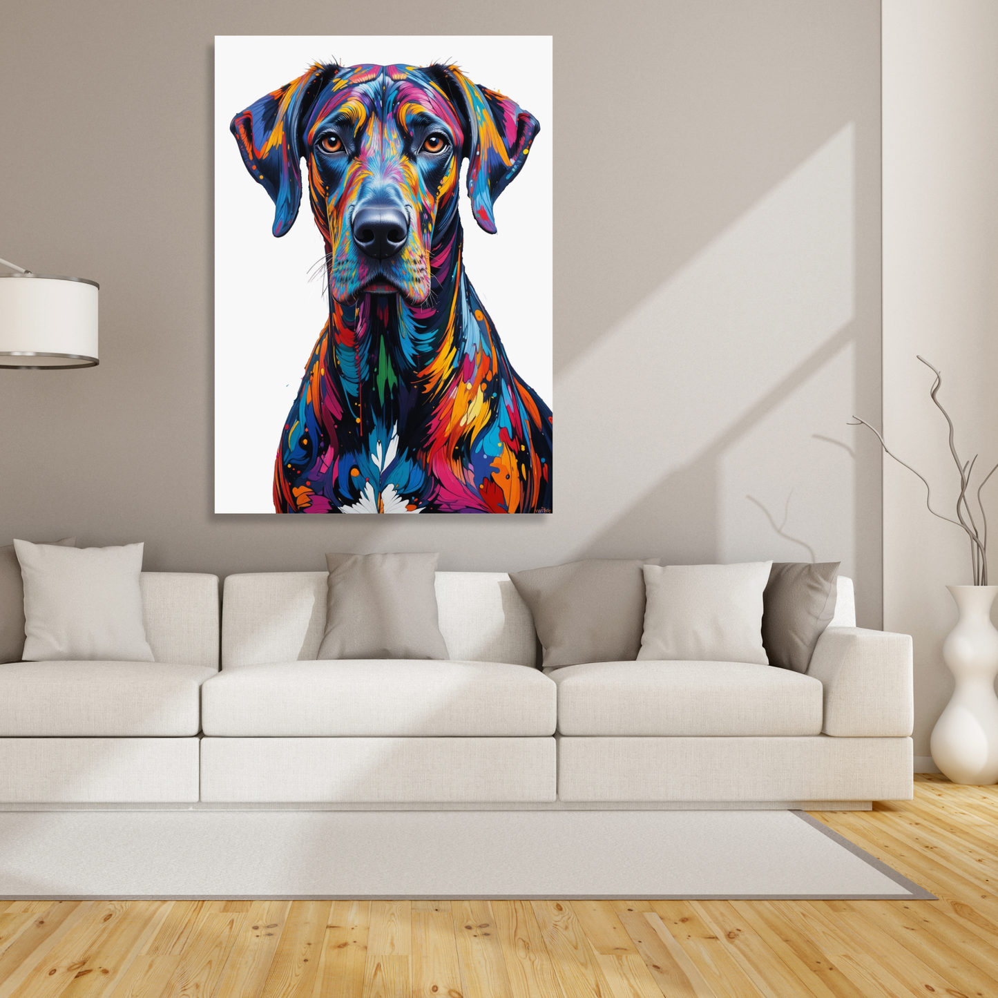 Great Dane Dog Wall Art Canvas Print