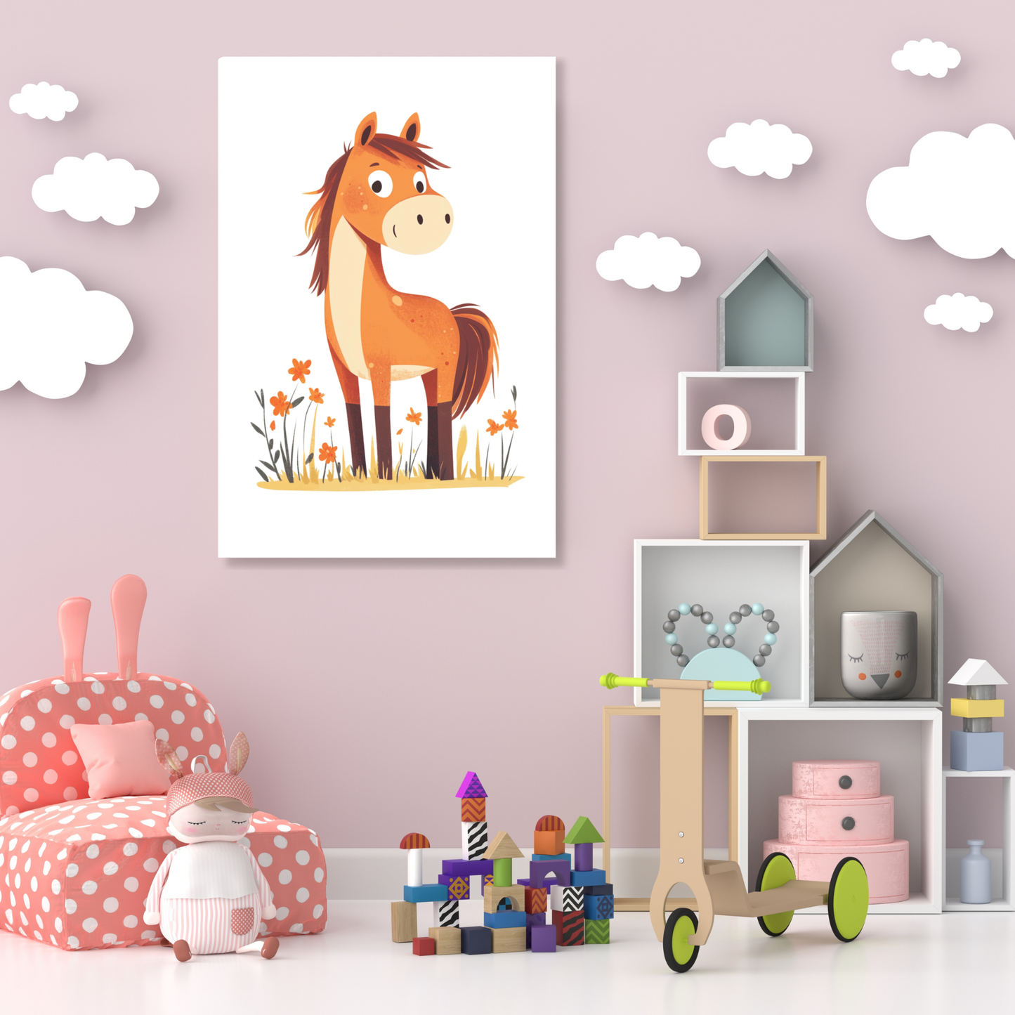 Harry Horse Canvas Wall Art Print