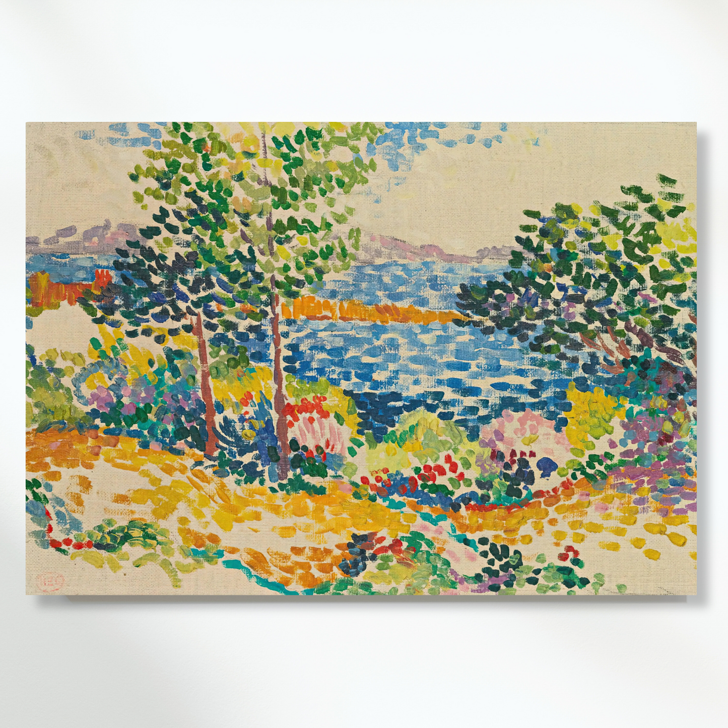 Henri-Edmond Cross - Bord De Mer En Méditerranée Wall Art Canvas Print