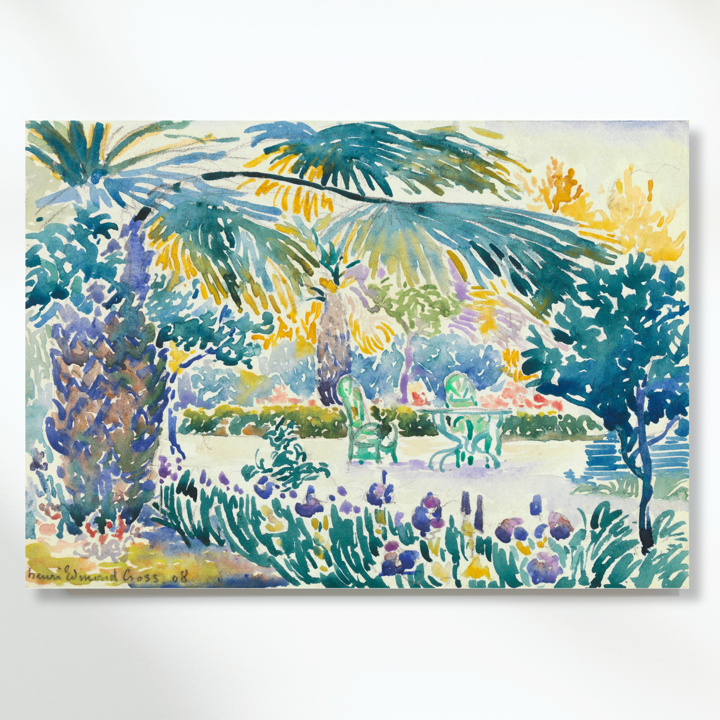 Henri-Edmond Cross - Garden of the Painter at Saint Clair Wall Art Canvas Print