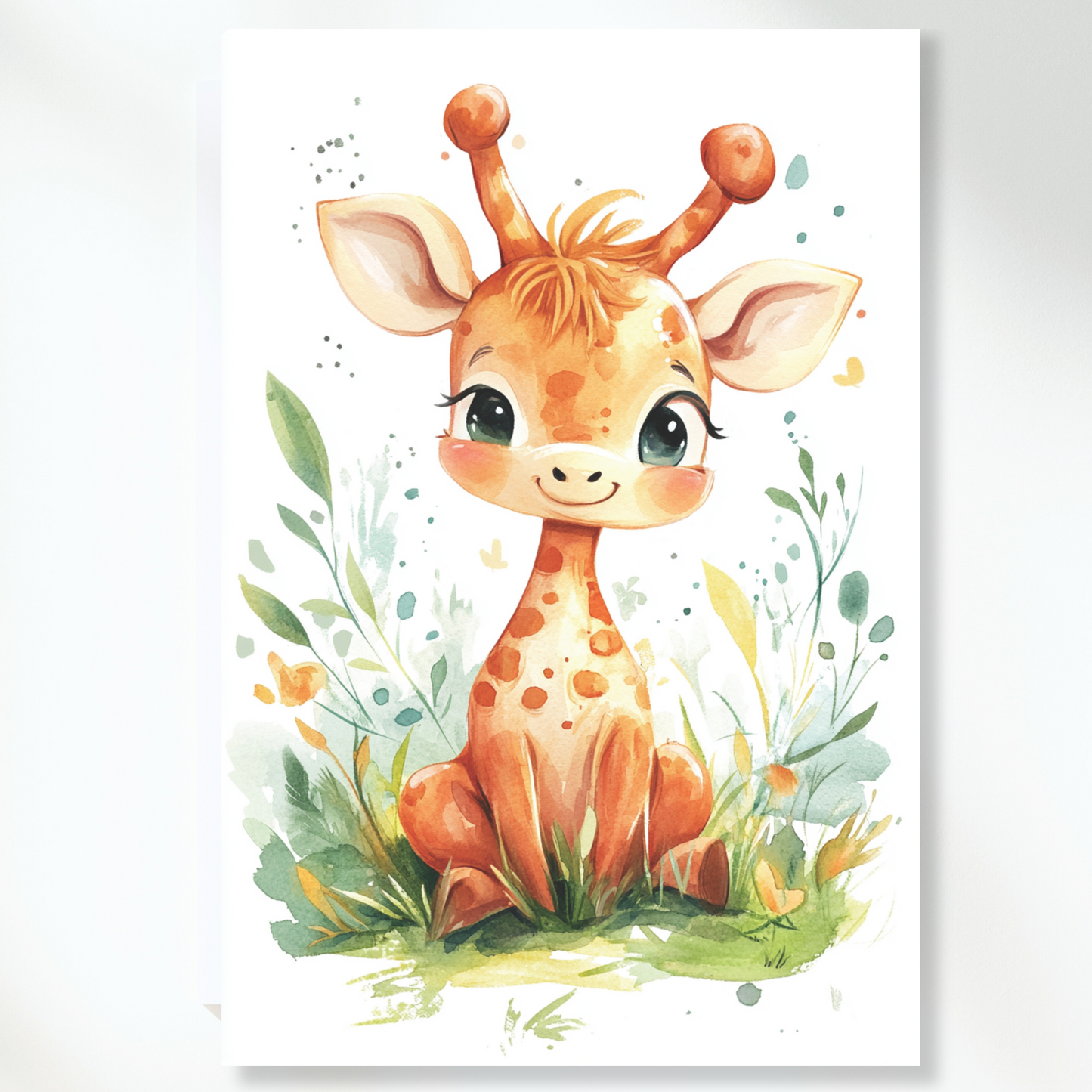 Henrietta Giraffe Canvas Wall Art Print