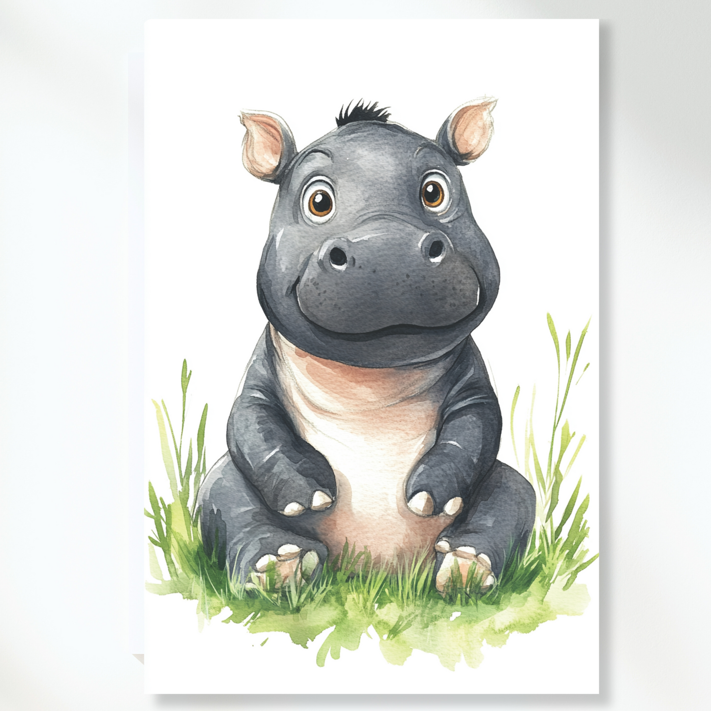 Henry Hippo Canvas Wall Art Print