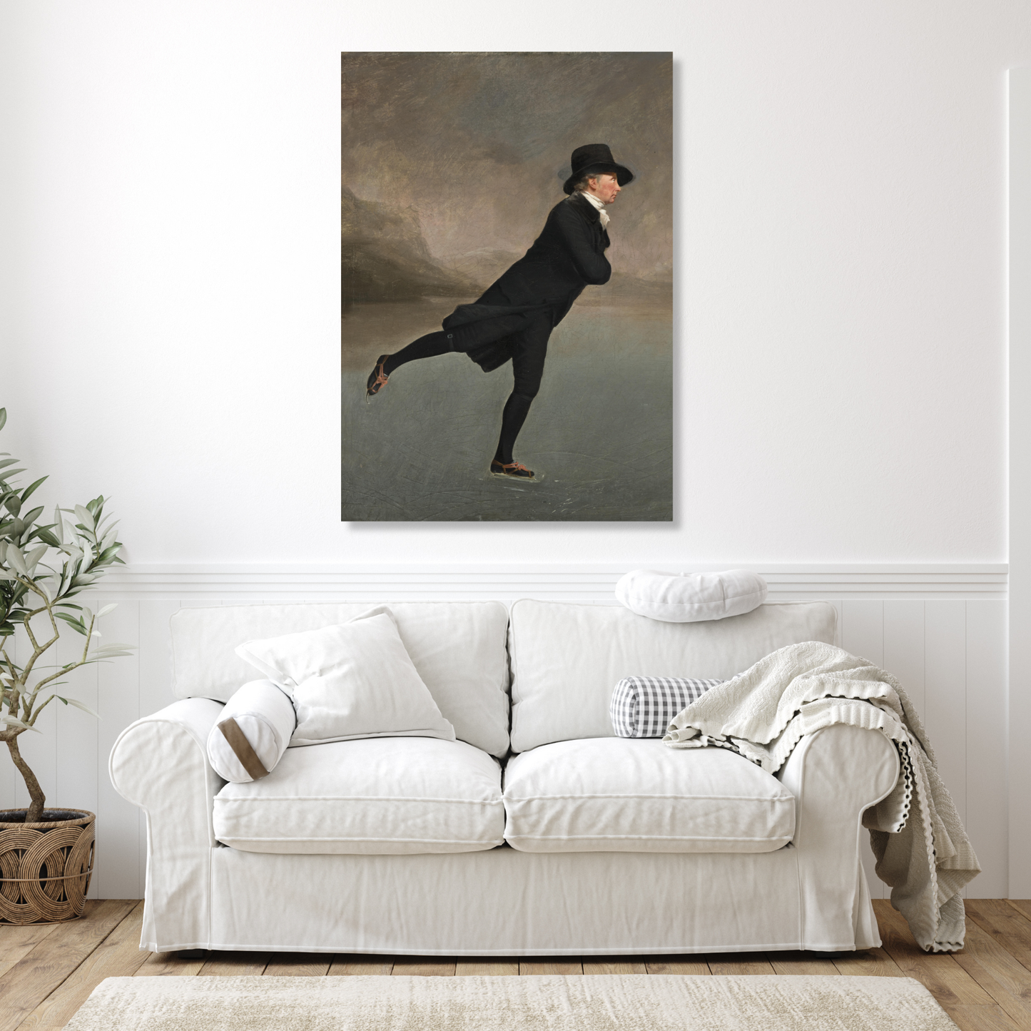 Henry Raeburn - The Reverend Robert Walker Skating on Duddingston Loch Wall Art Canvas Print