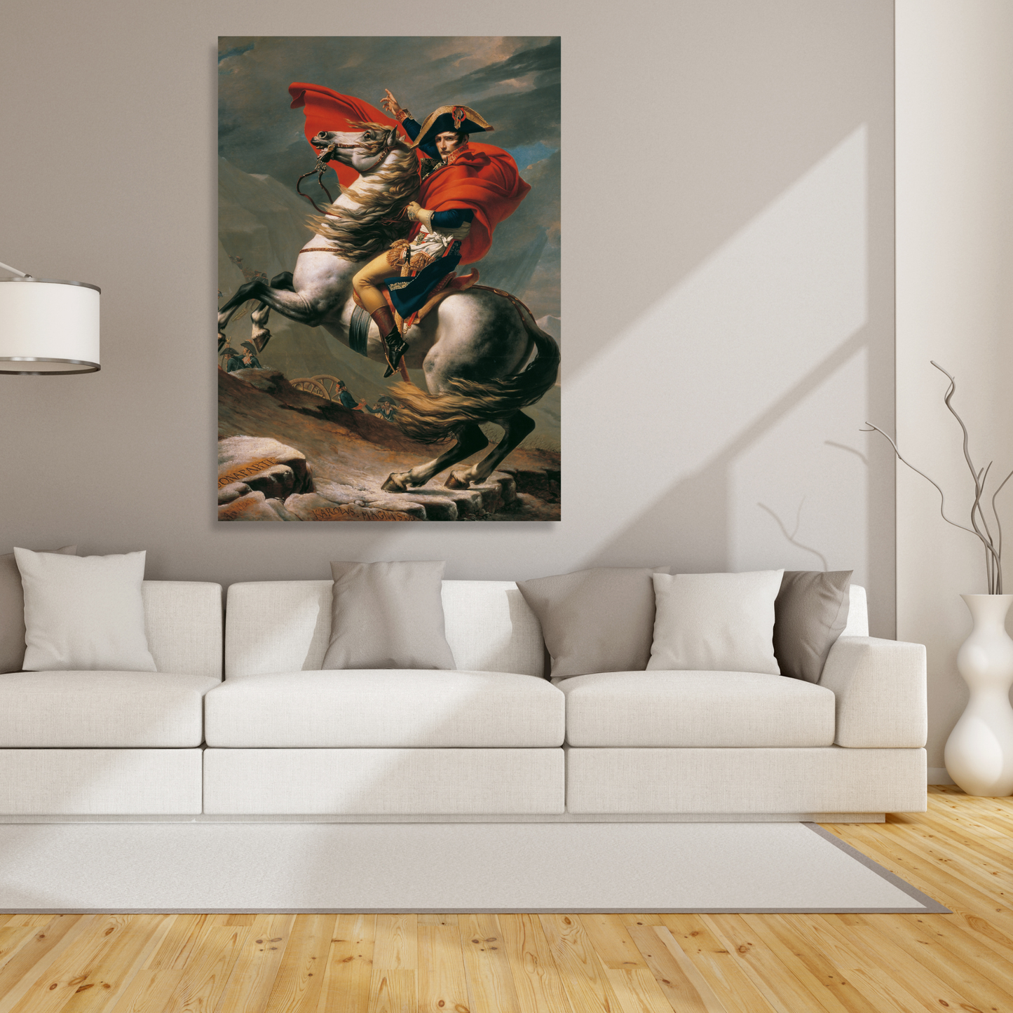 Jacques-Louis David - Napoleon Crossing The Alps Wall Art Canvas Print