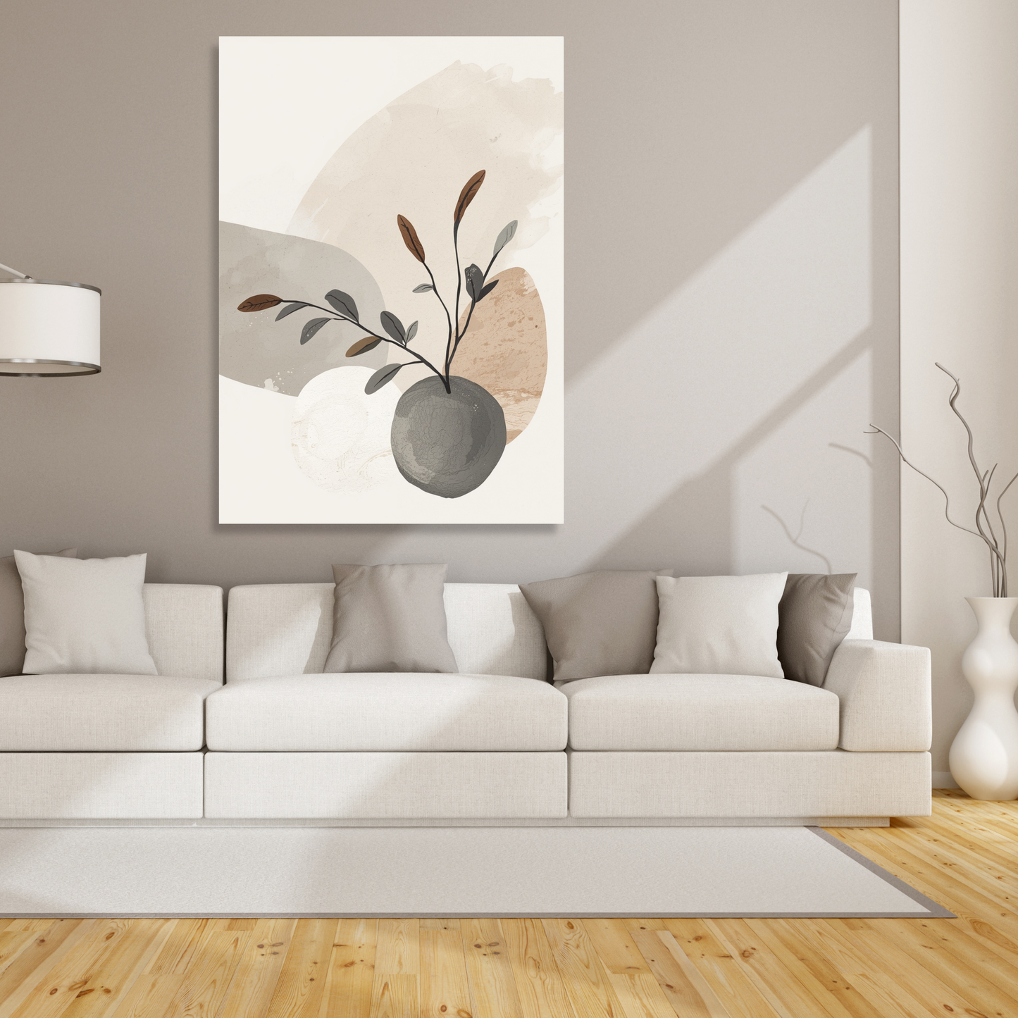 Japandi Seedling Wall Art Canvas Print