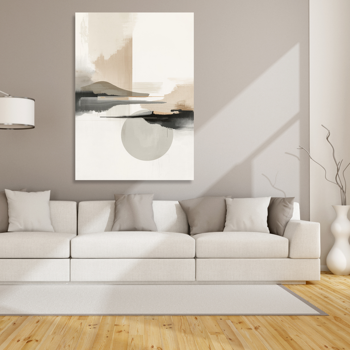 Japandi Lunar Wall Art Canvas Print