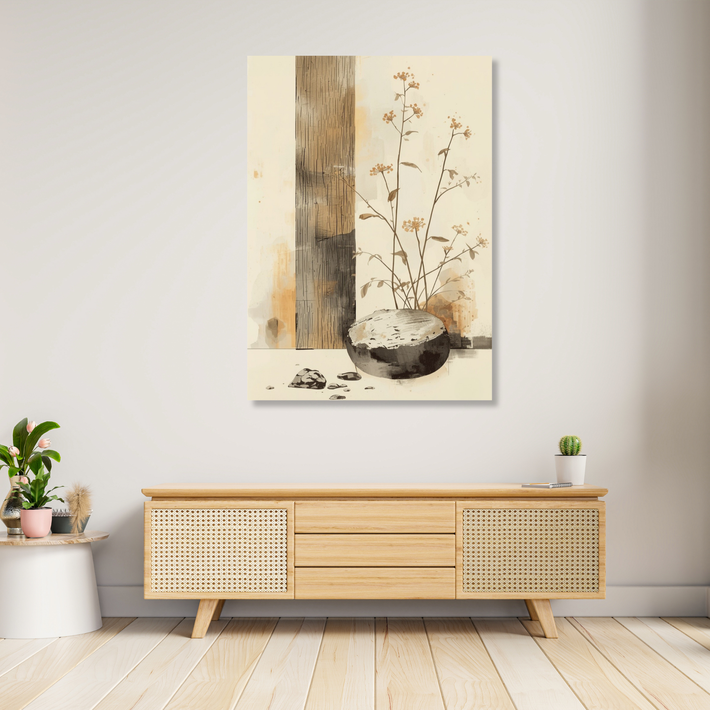 Japanese Botanical Plant Wall Art Canvas Print
