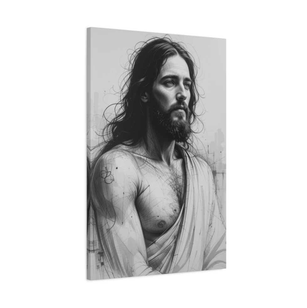 Jesus In Solitude Wall Art Canvas Print