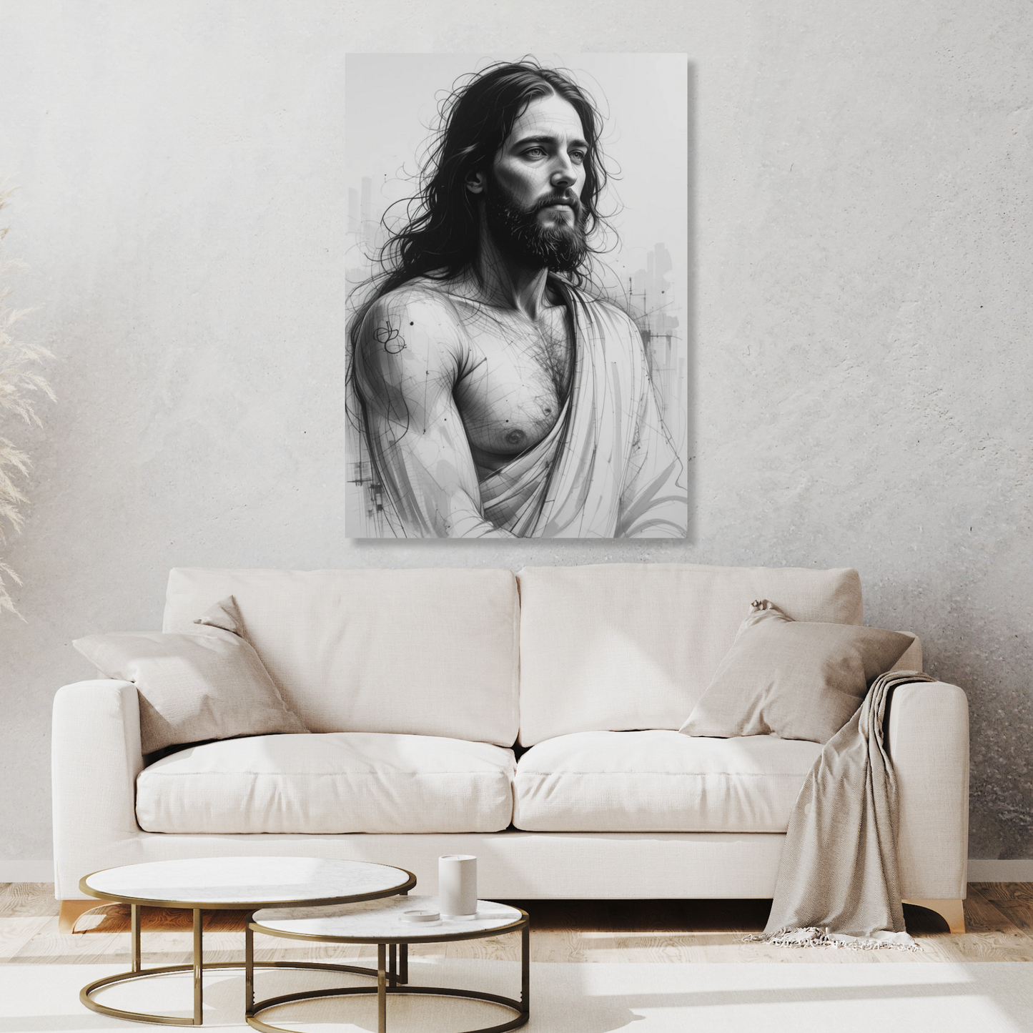 Jesus In Solitude Wall Art Canvas Print