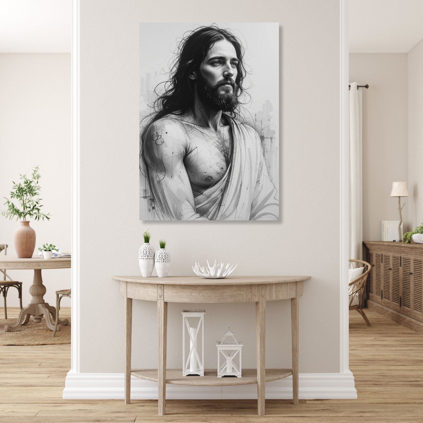 Jesus In Solitude Wall Art Canvas Print