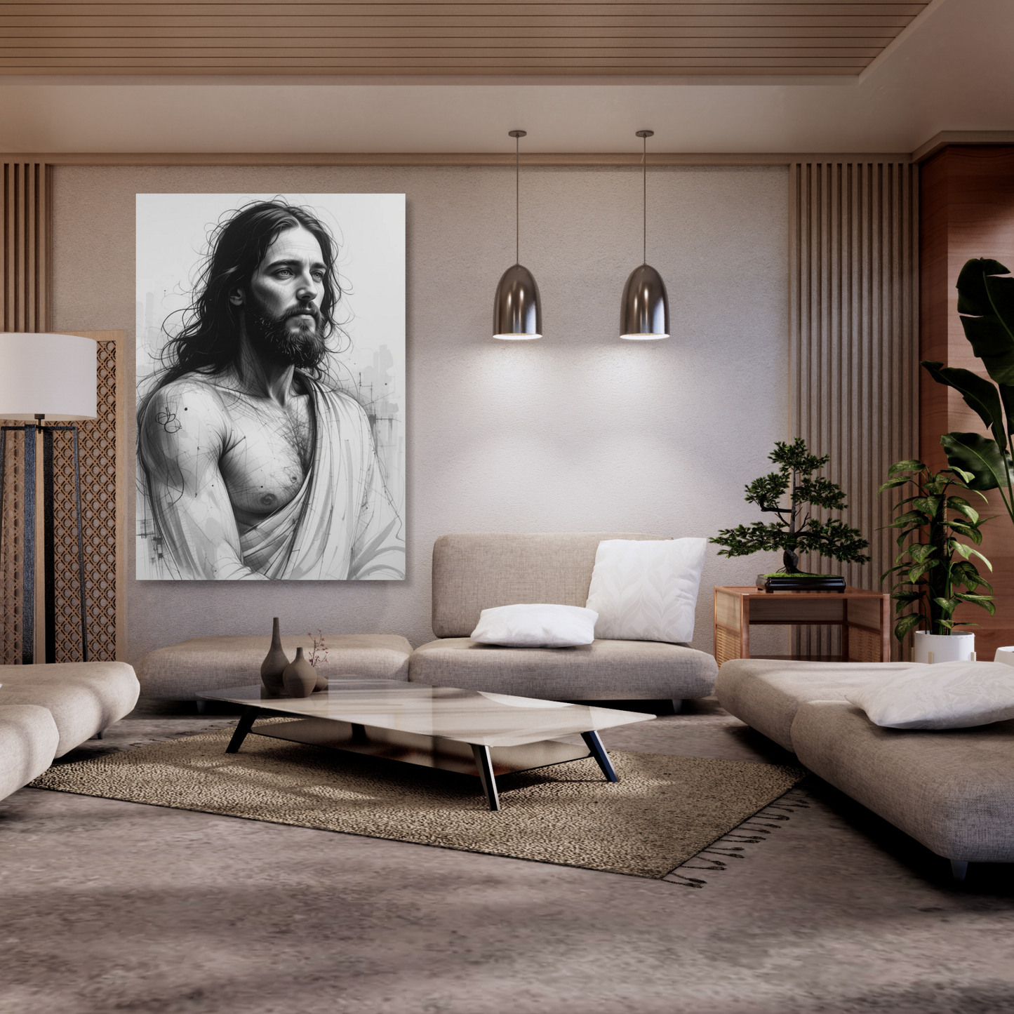 Jesus In Solitude Wall Art Canvas Print