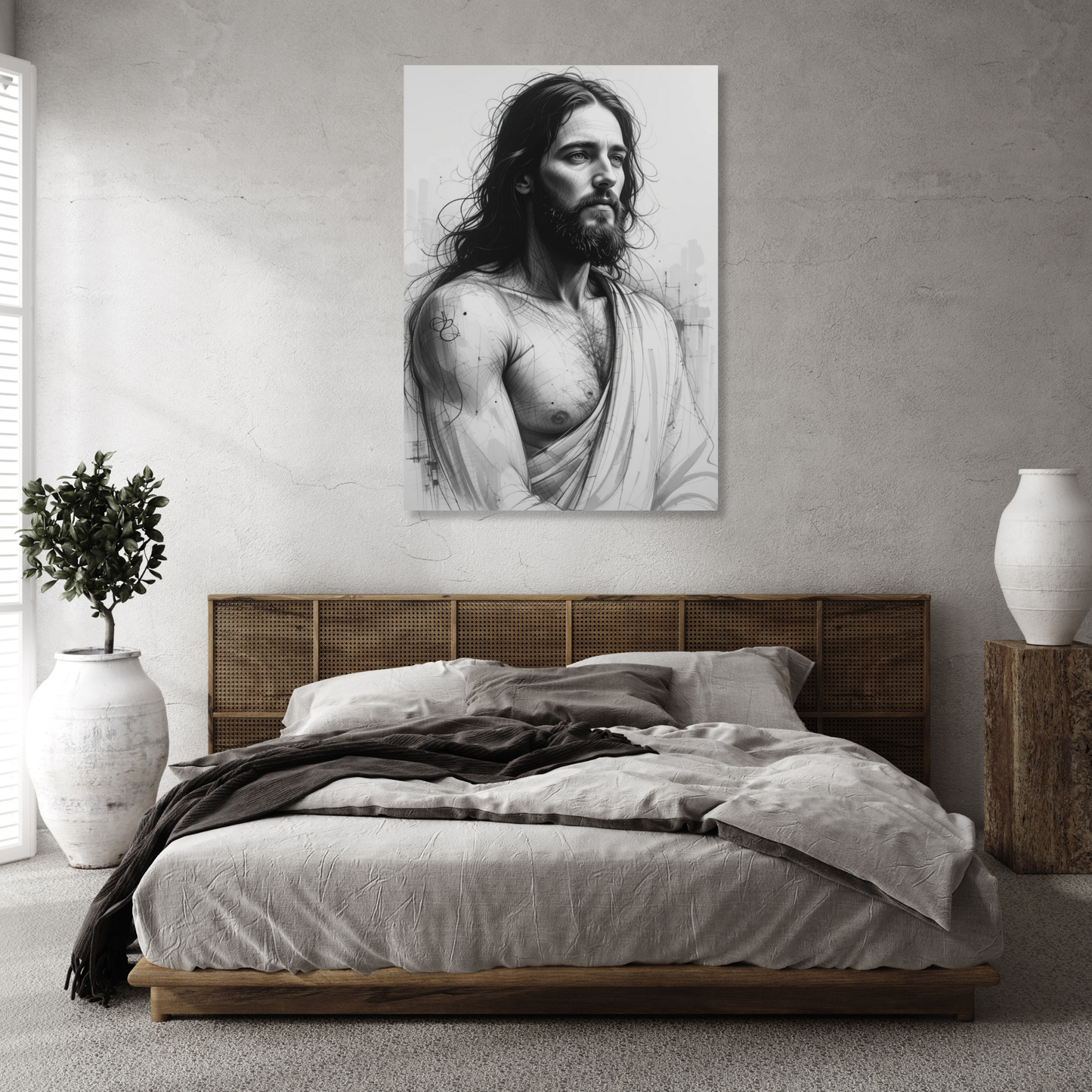 Jesus In Solitude Wall Art Canvas Print