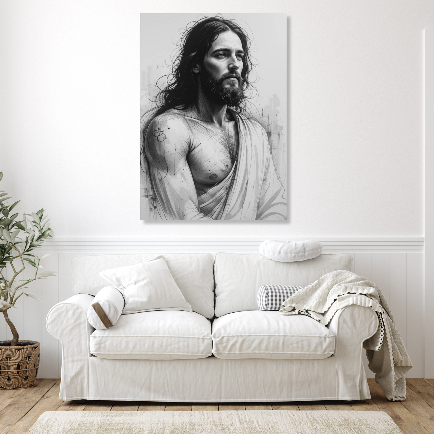 Jesus In Solitude Wall Art Canvas Print