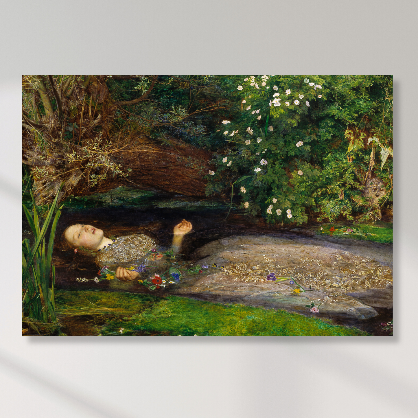 John Everett Millais - Ophelia Wall Art Canvas Print