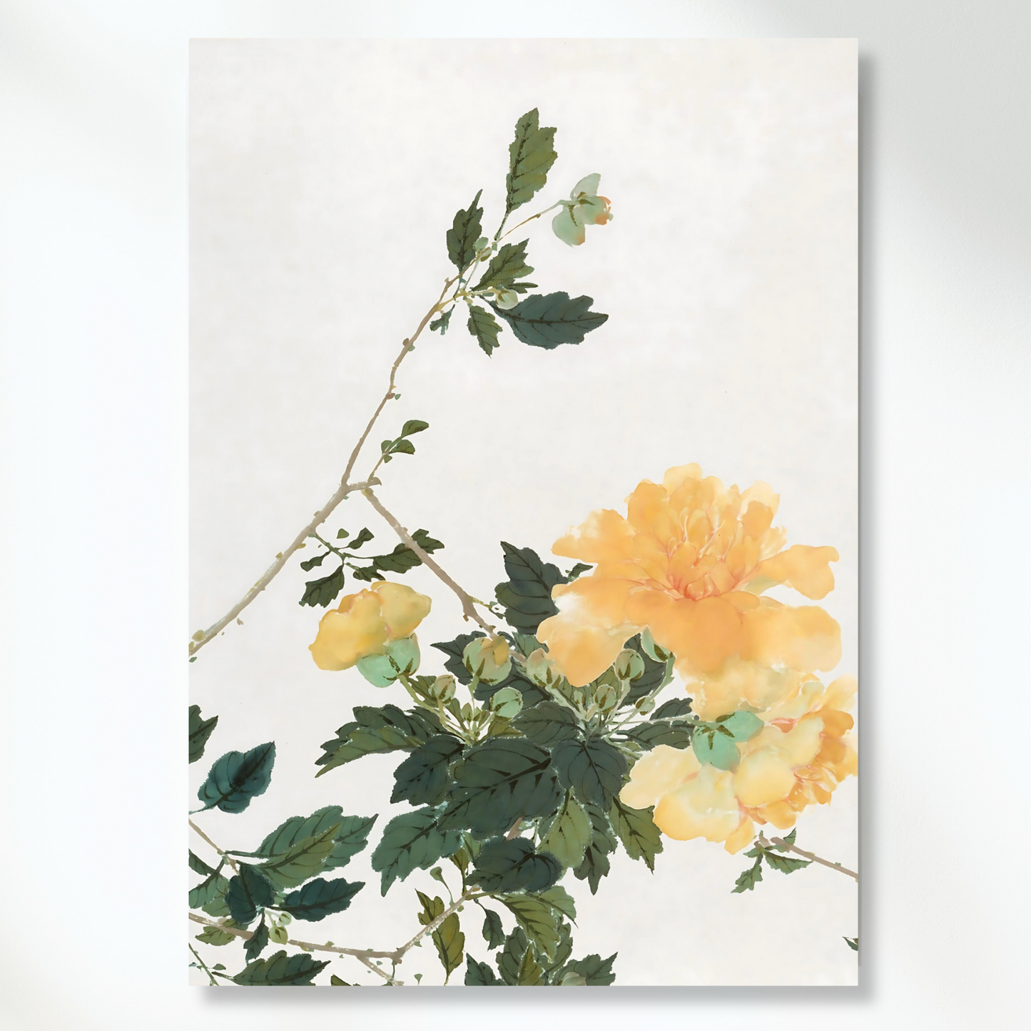 Ju Lian - Insects and Flowers Wall Art Canvas Print