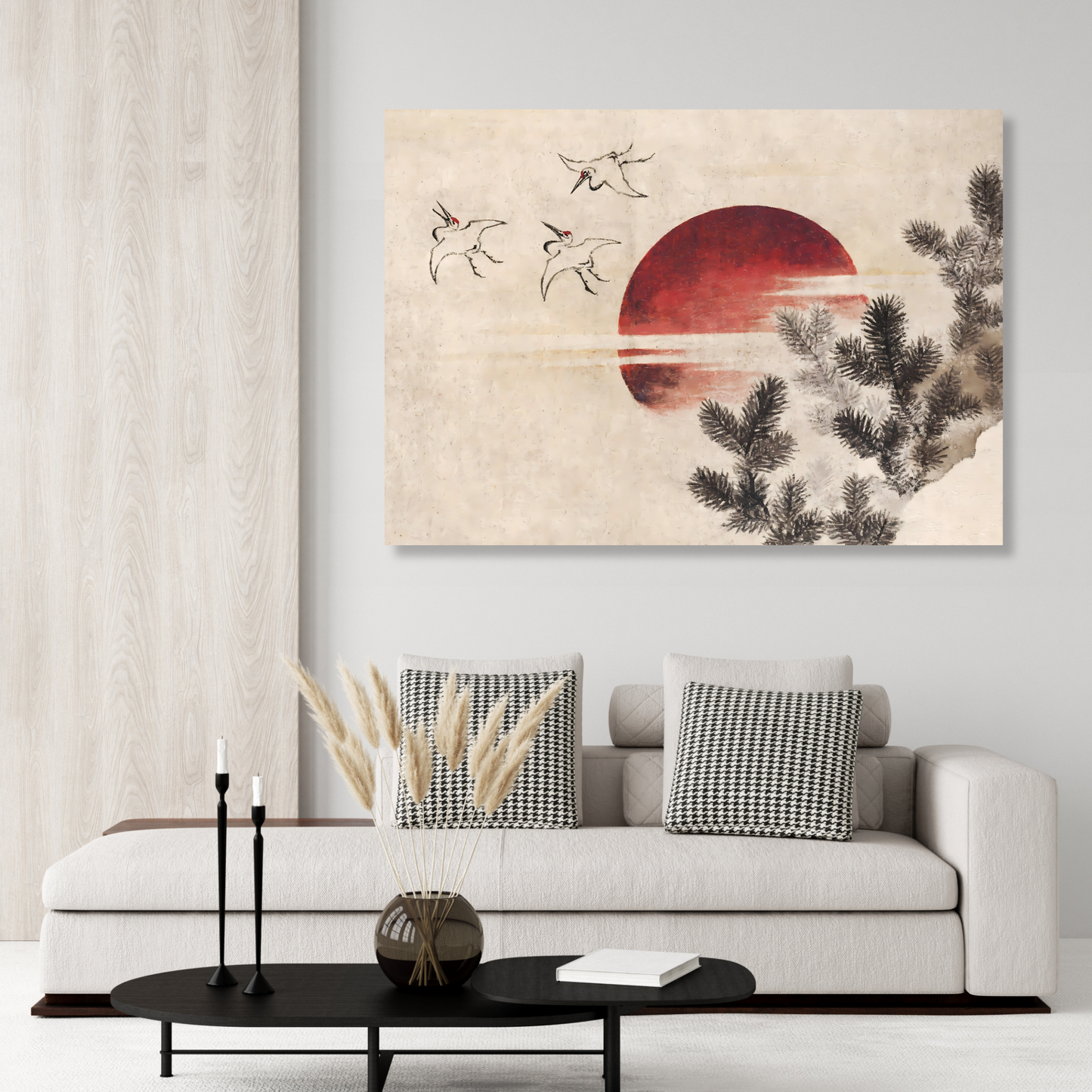 Katsushika Hokusai - Birds And Sunset