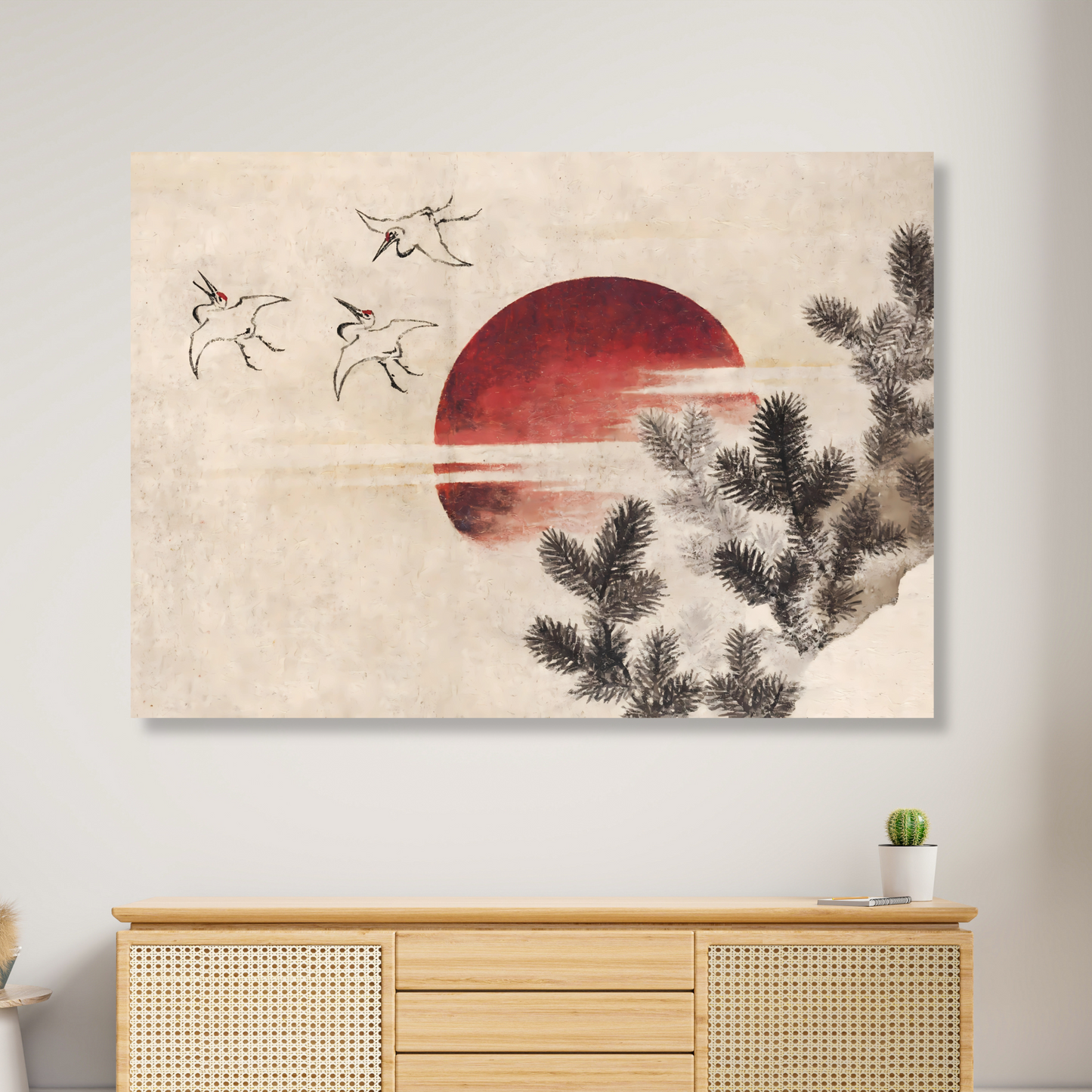 Katsushika Hokusai - Birds And Sunset