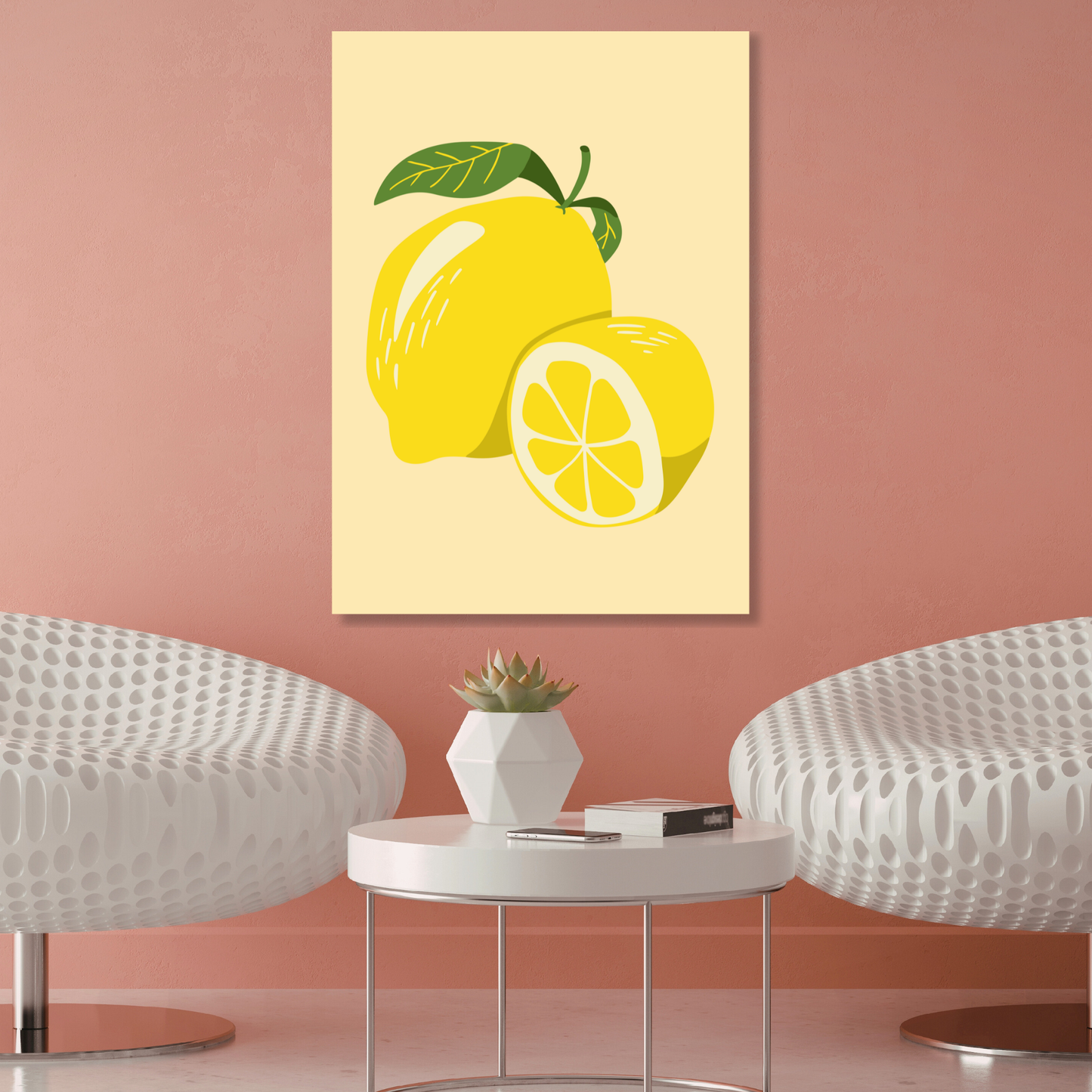 Lemon Citrus Wall Art Canvas Print