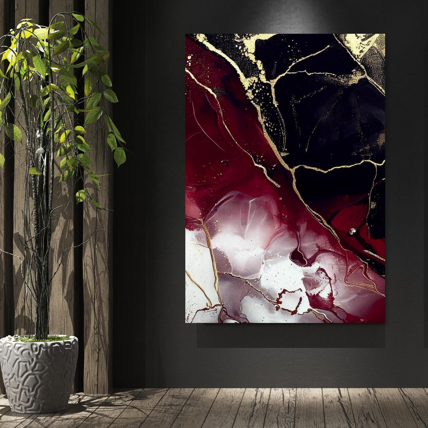Poison Blood Abstract Wall Art Canvas Print