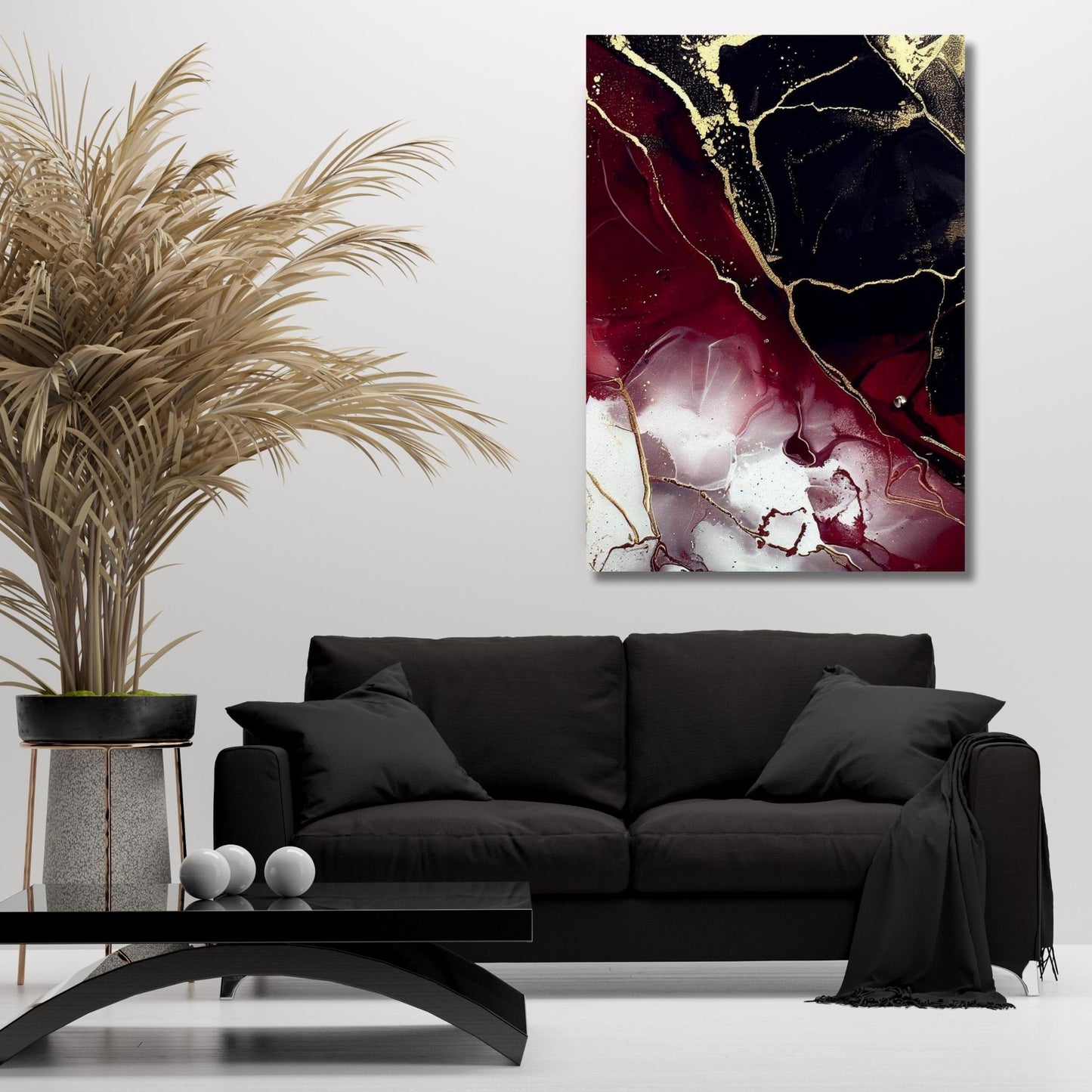 Poison Blood Abstract Wall Art Canvas Print