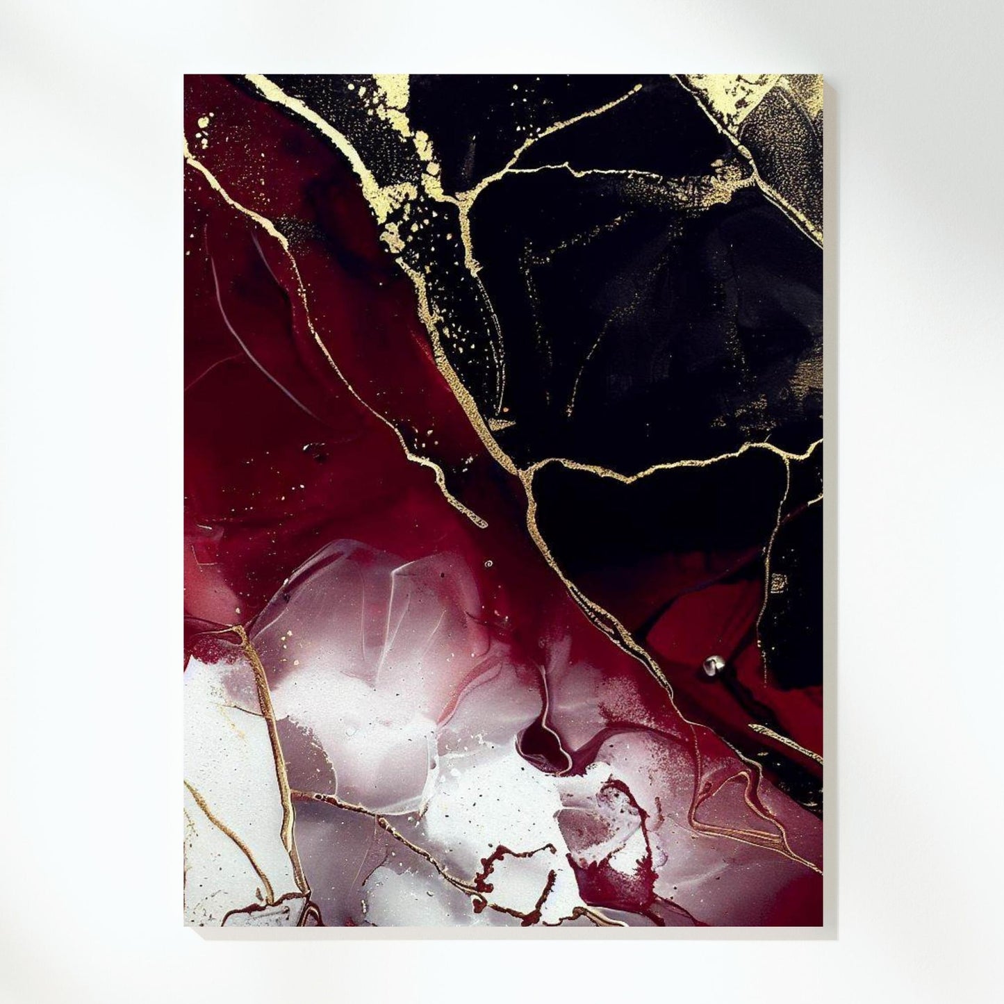 Poison Blood Abstract Wall Art Canvas Print