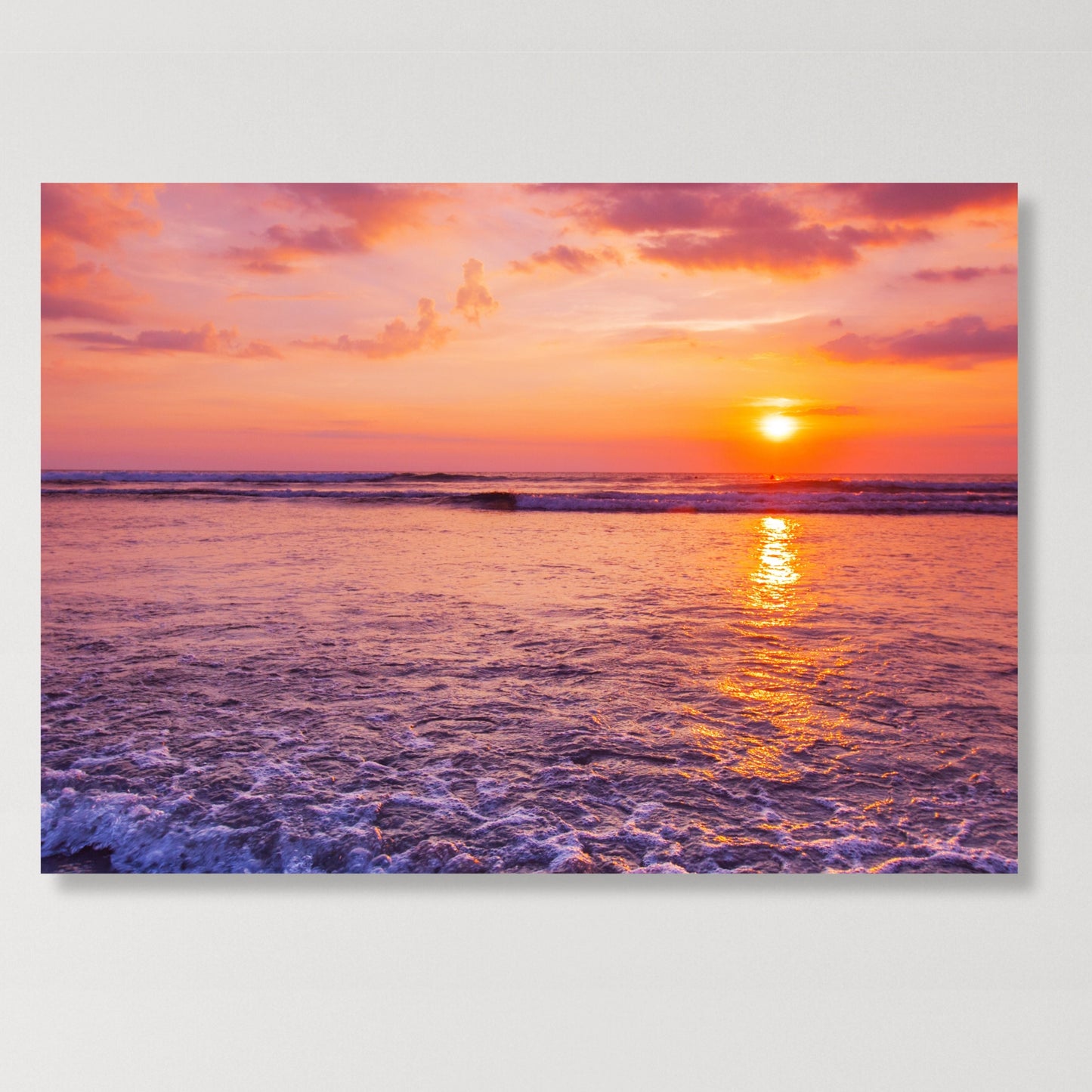 Sunset Ocean Wall Art Canvas Print