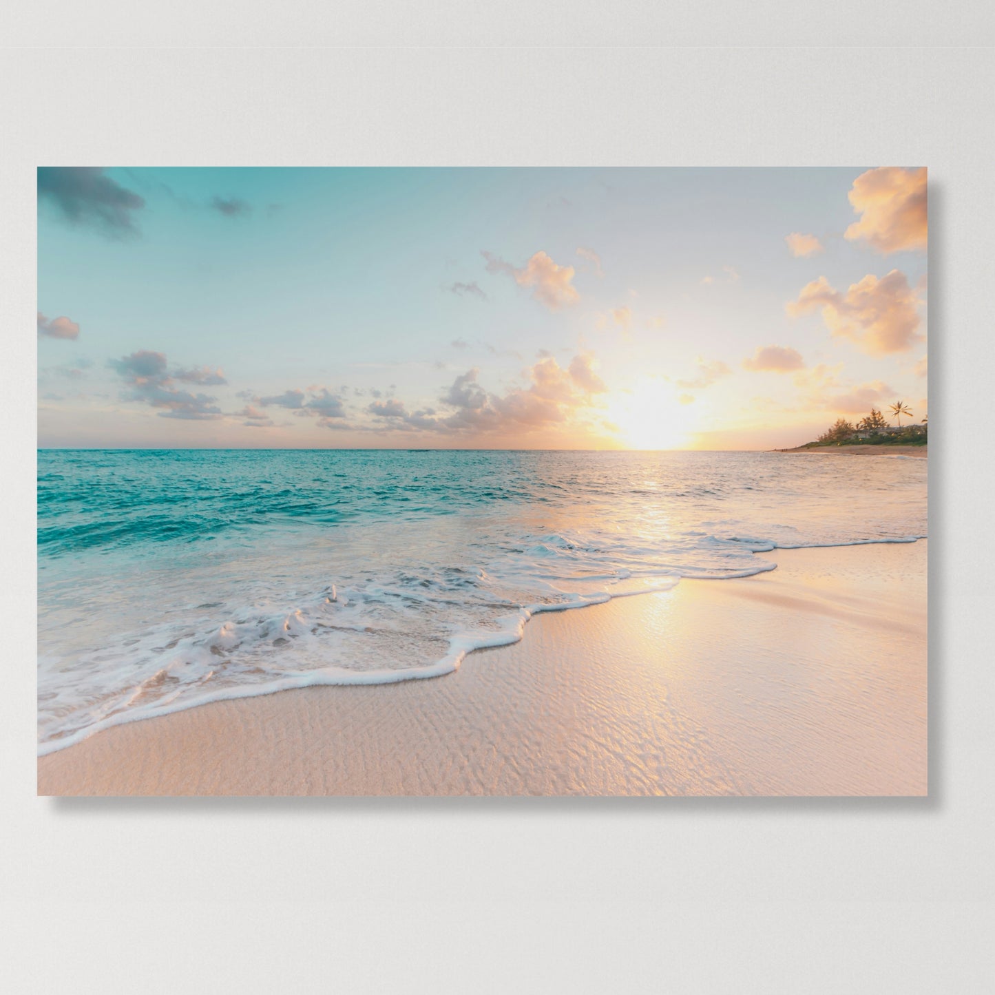 Beach Sunrise Wall Art Canvas Print