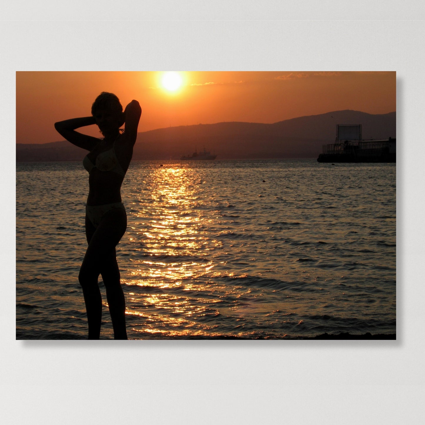 Sunset Silhouette Wall Art Canvas Print