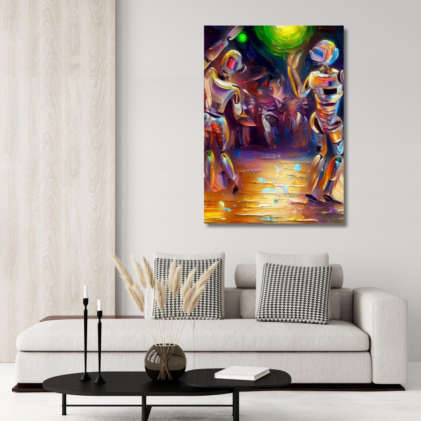 Cyborg Disco Wall Art Canvas Print
