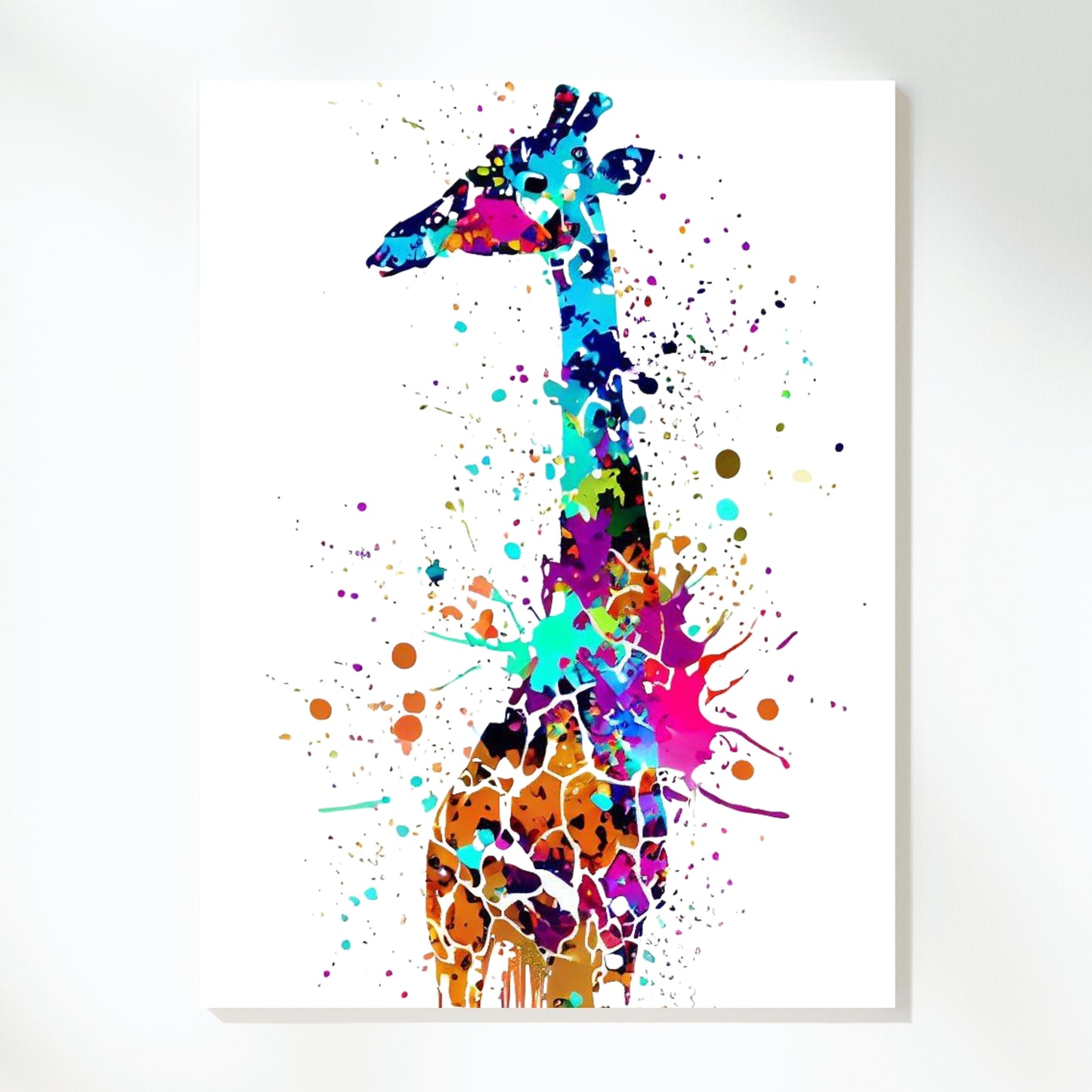 Giraffe Love Wall Art Canvas Print