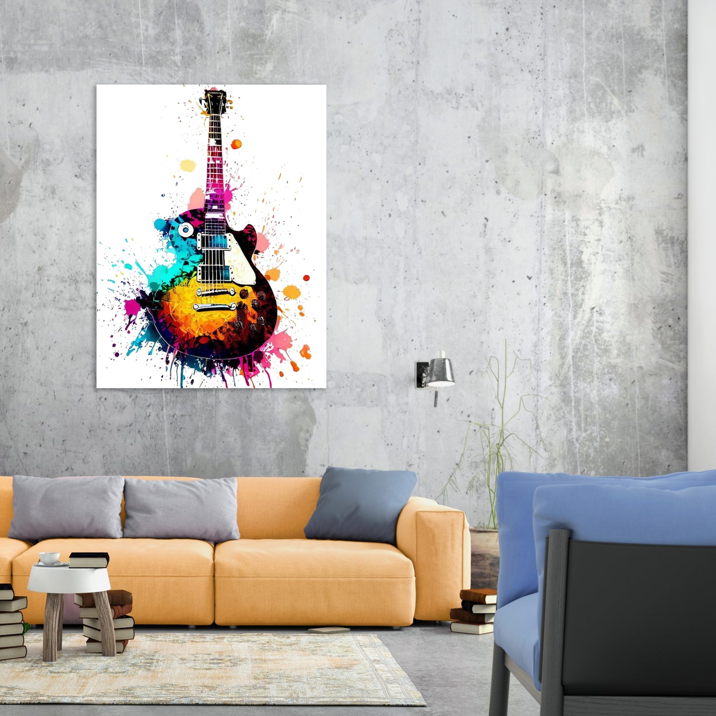 Guitar Rock Wall Art Canvas Print