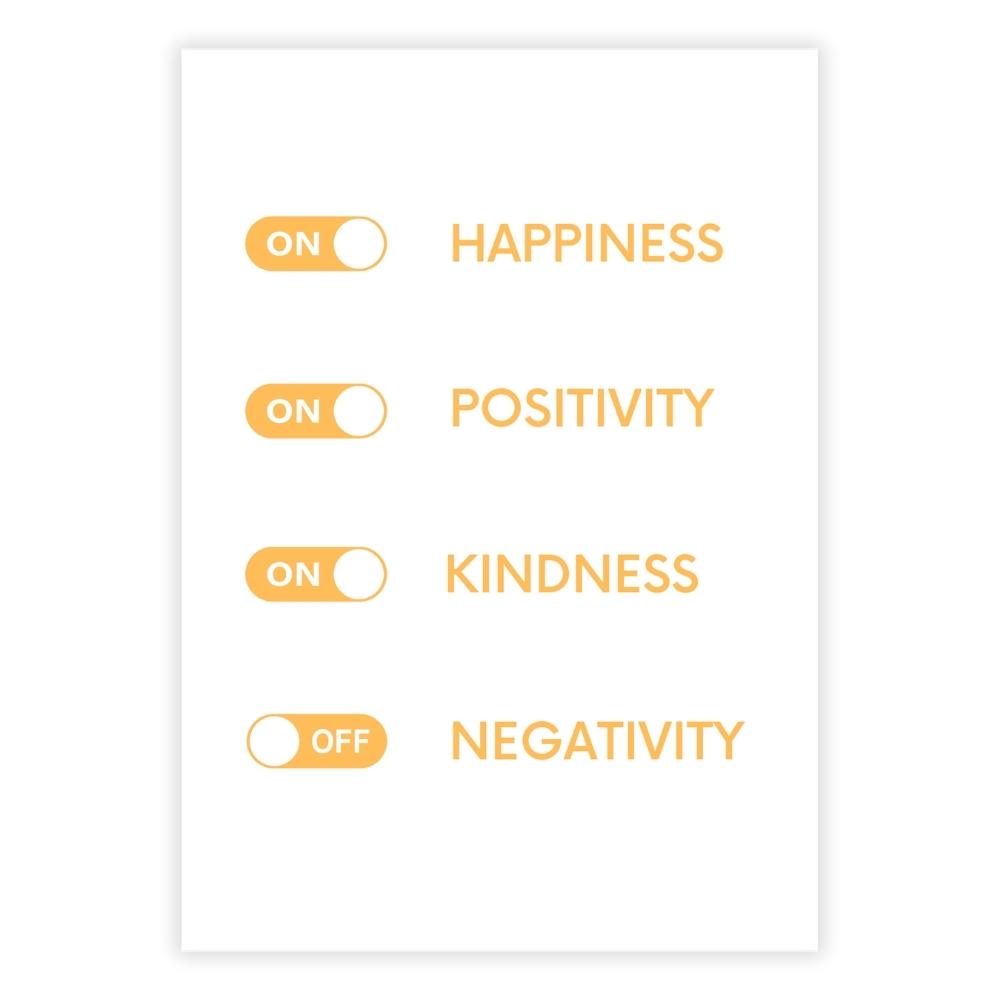 Happiness White Gold Wall Art Canvas Print