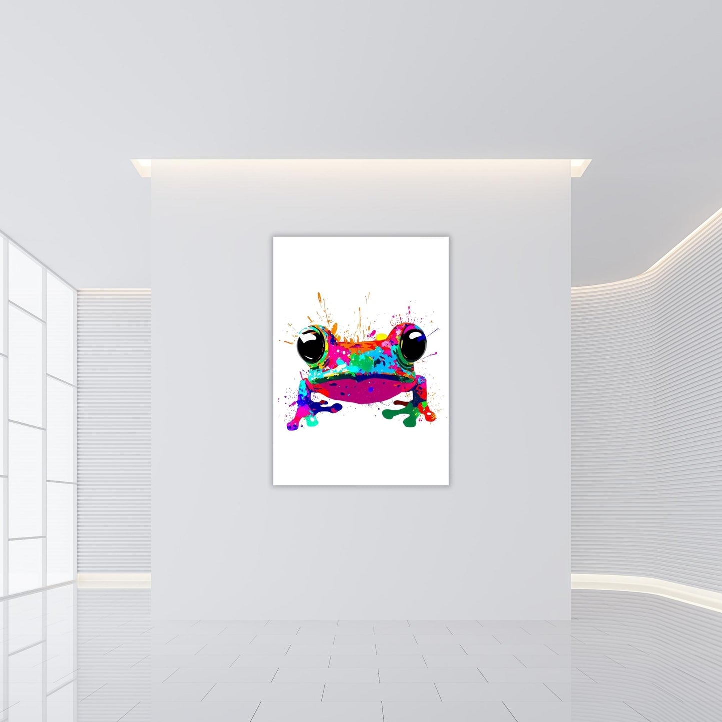 Chameleon Frog Wall Art Canvas Print
