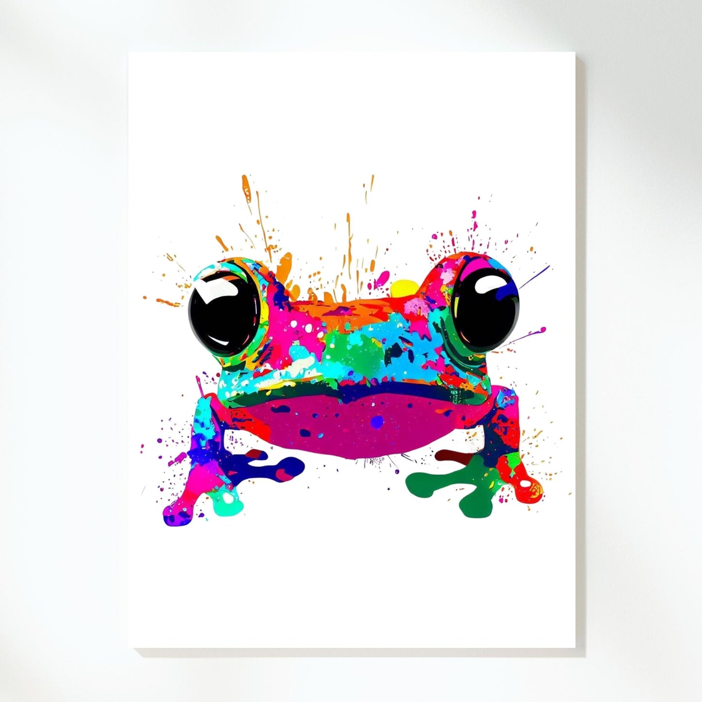Chameleon Frog Wall Art Canvas Print