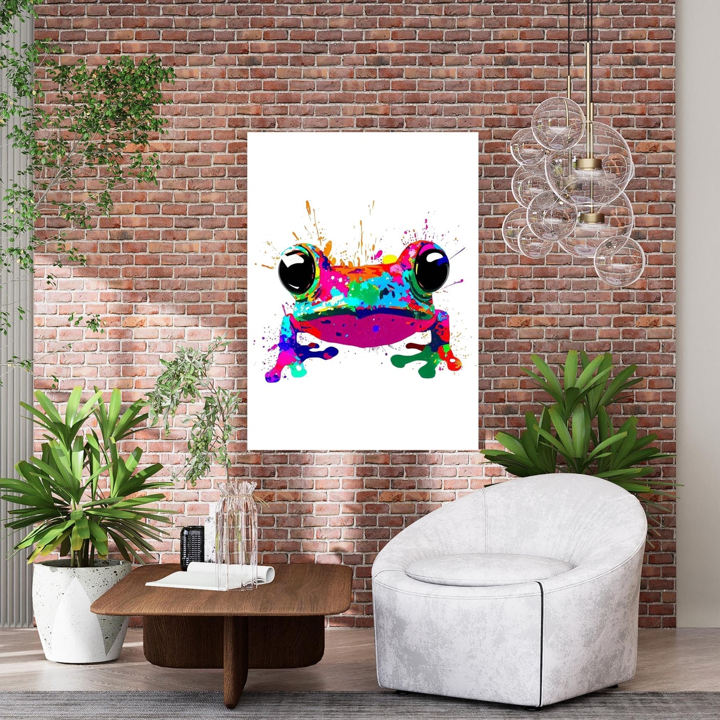 Chameleon Frog Wall Art Canvas Print