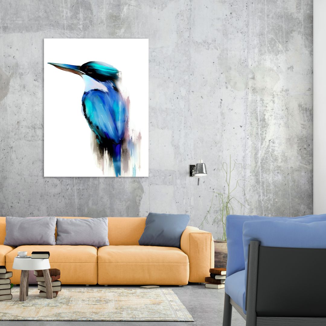 Kingfisher's Lullaby Wall Art Canvas Print