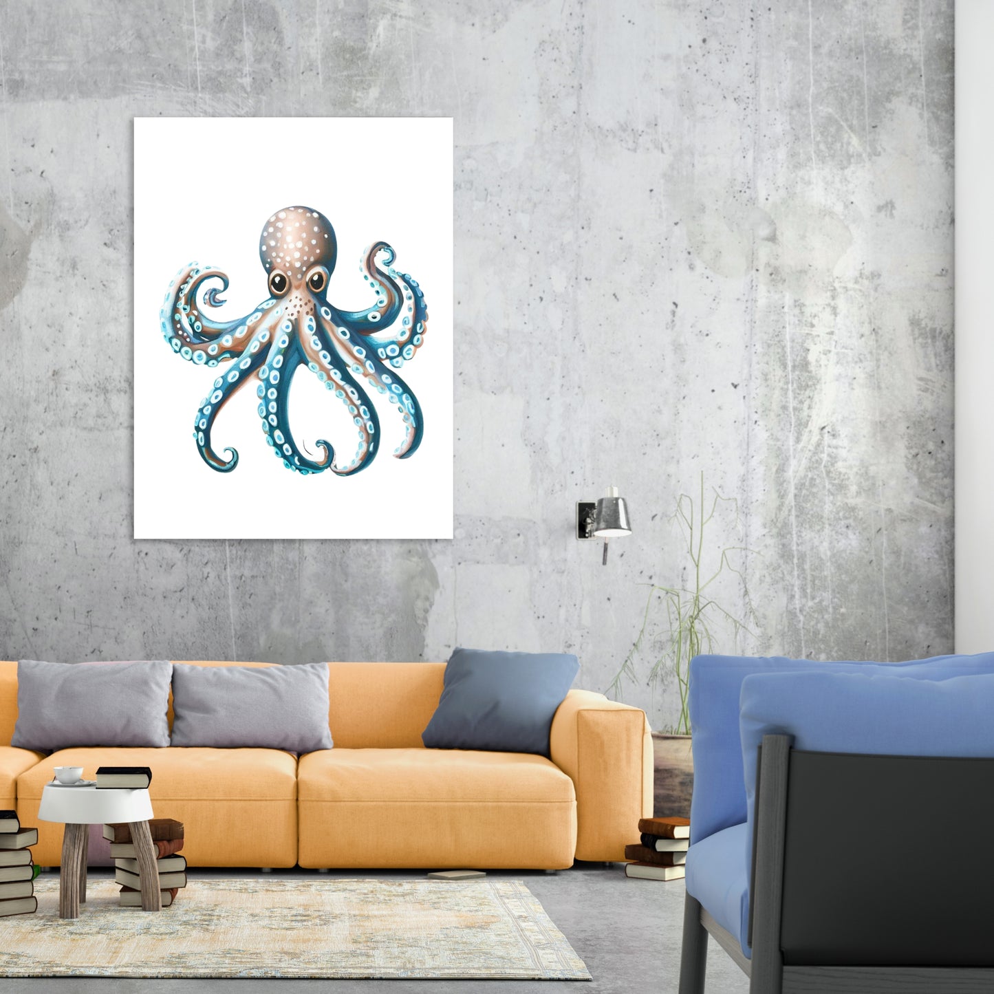 Octopus Beauty Wall Art Canvas Print