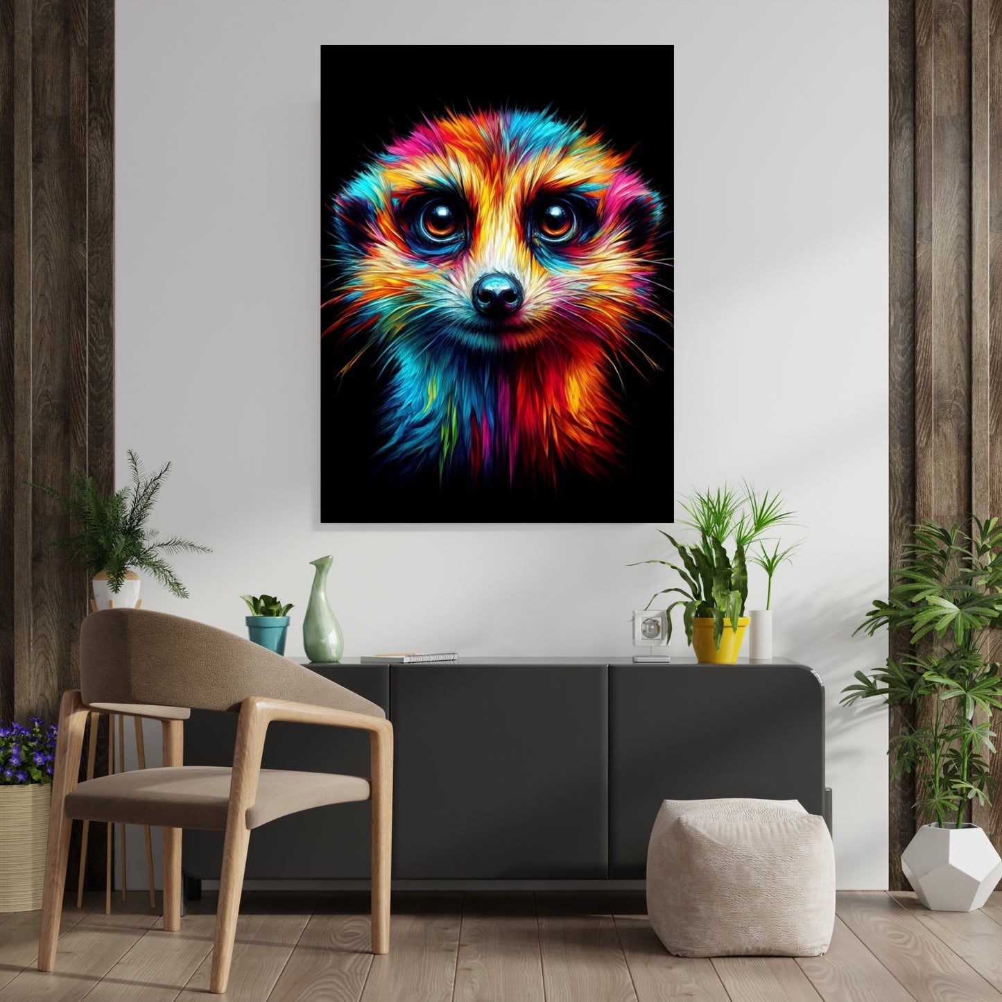 Luminous Meerkat Wall Art Canvas Print