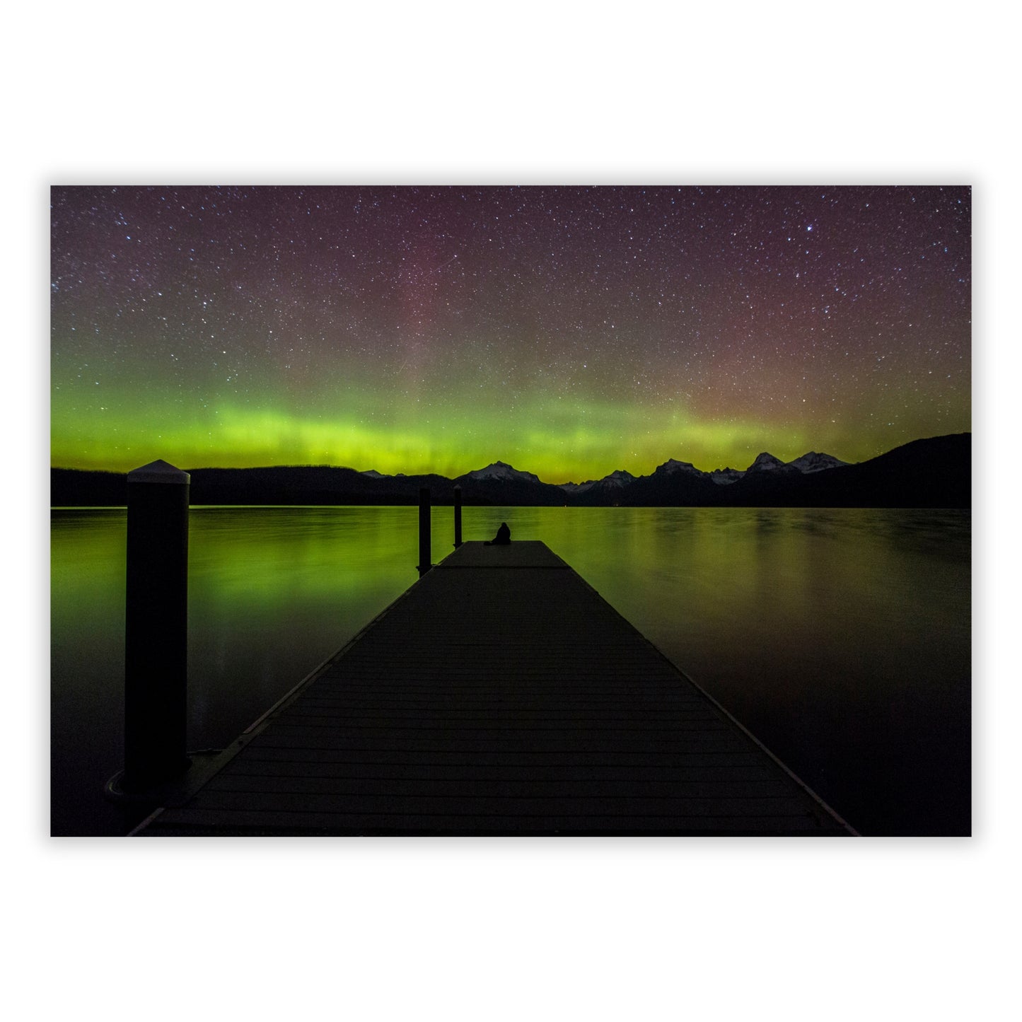 Aurora On The Lake Wall Art Canvas Print