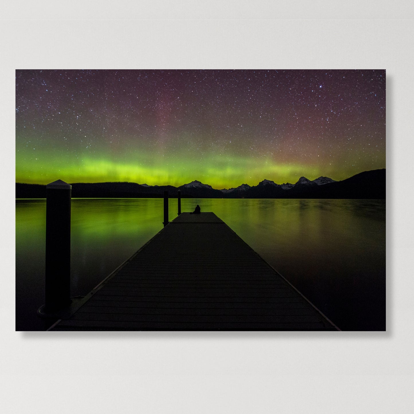 Aurora On The Lake Wall Art Canvas Print