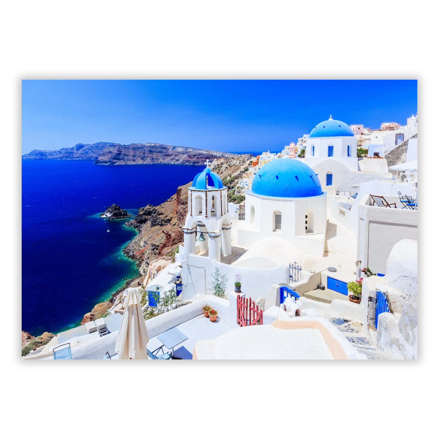 Santorini Wall Art Canvas Print