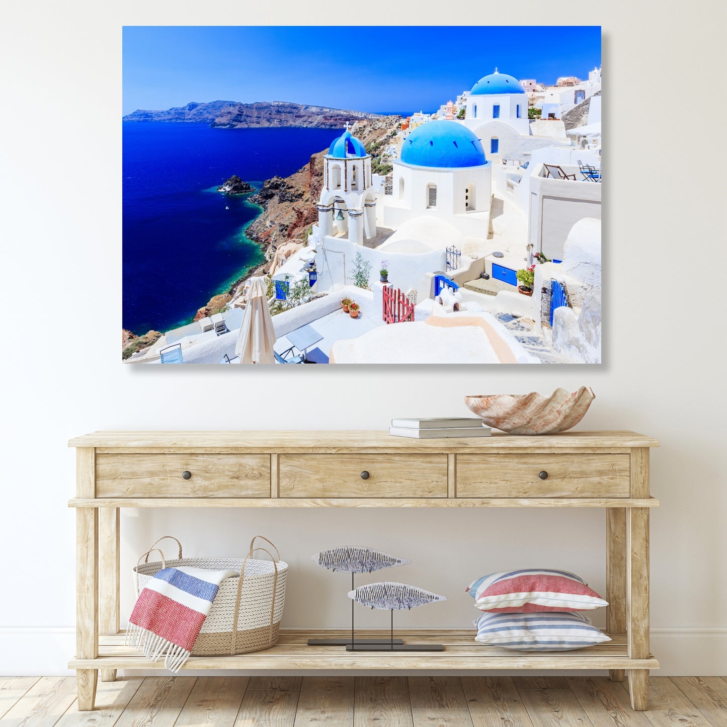Santorini Wall Art Canvas Print