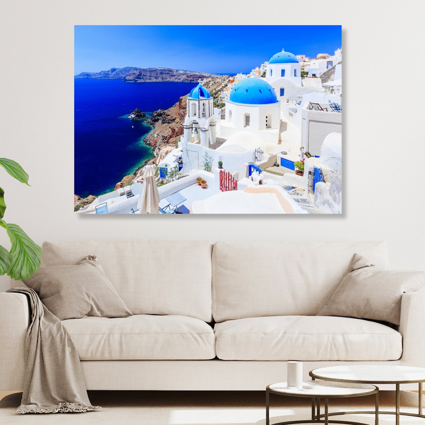 Santorini Wall Art Canvas Print