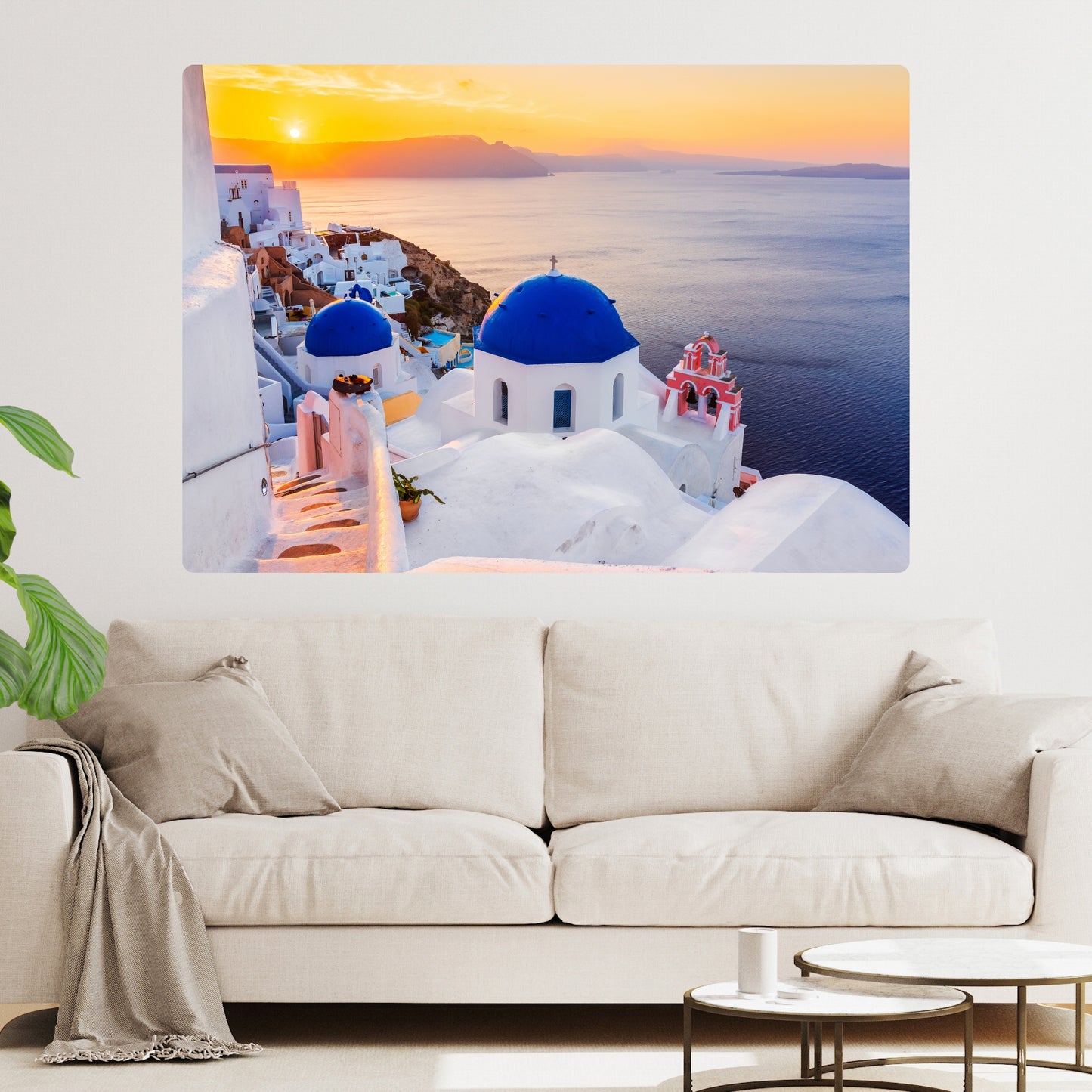 A Greek Sunset Wall Art Canvas Print