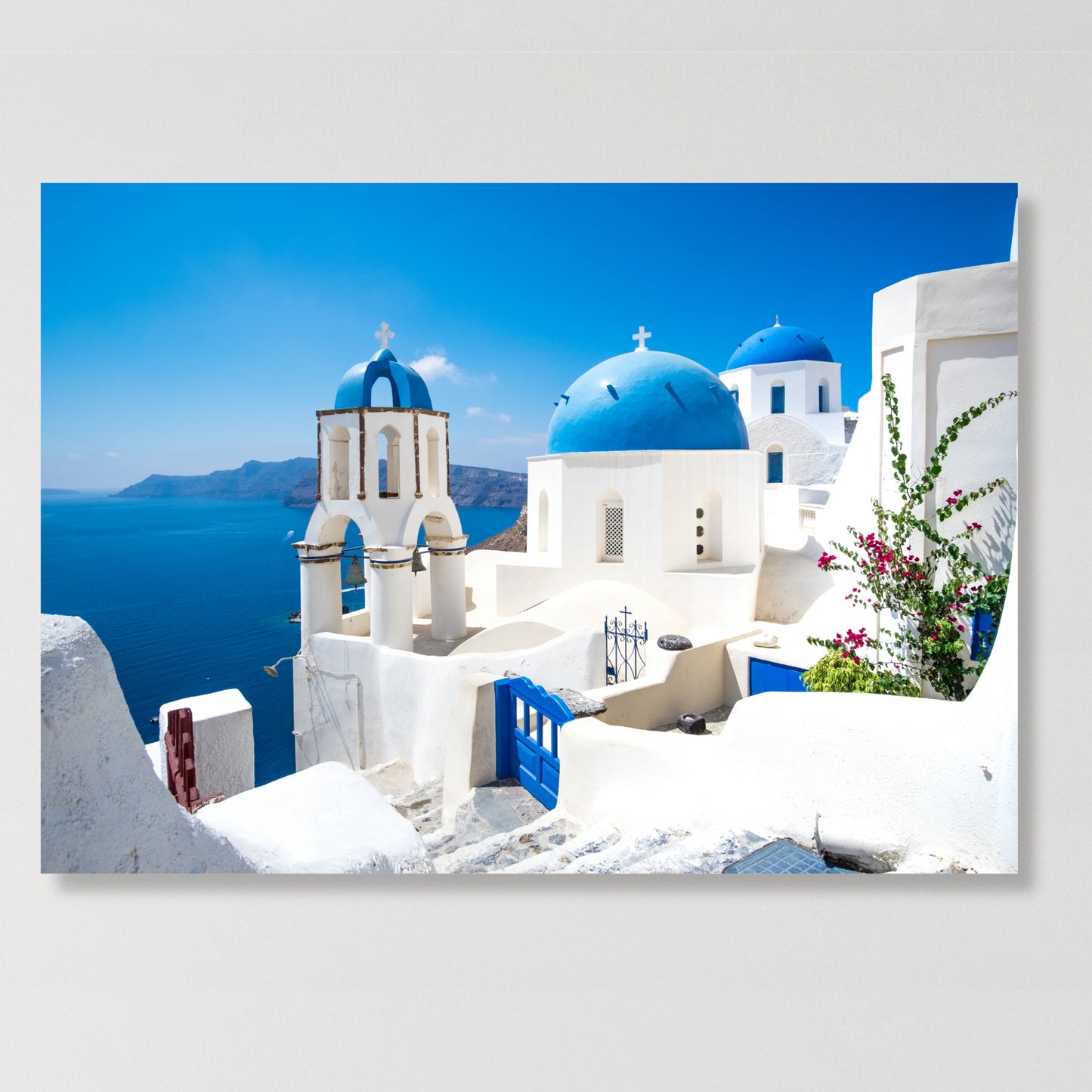 Santorini Stroll Wall Art Canvas Print