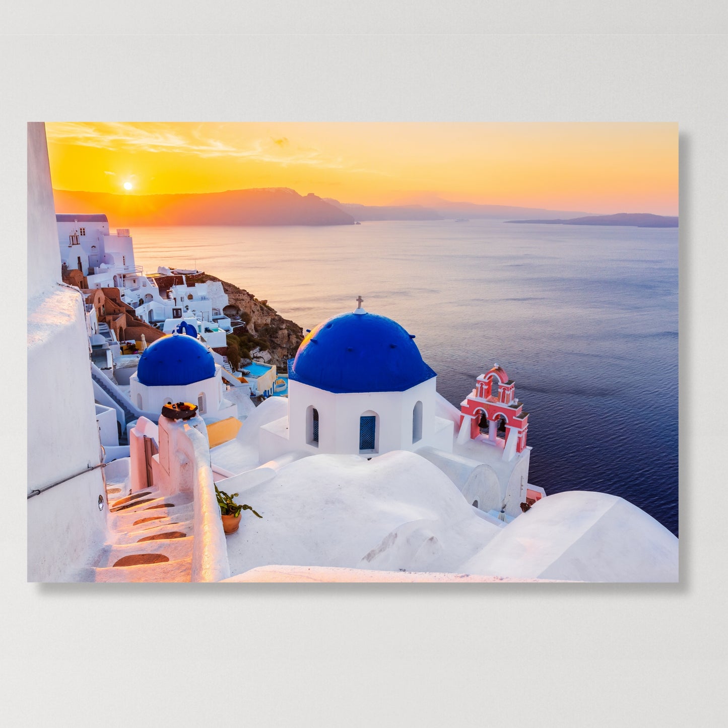 A Greek Sunset Wall Art Canvas Print