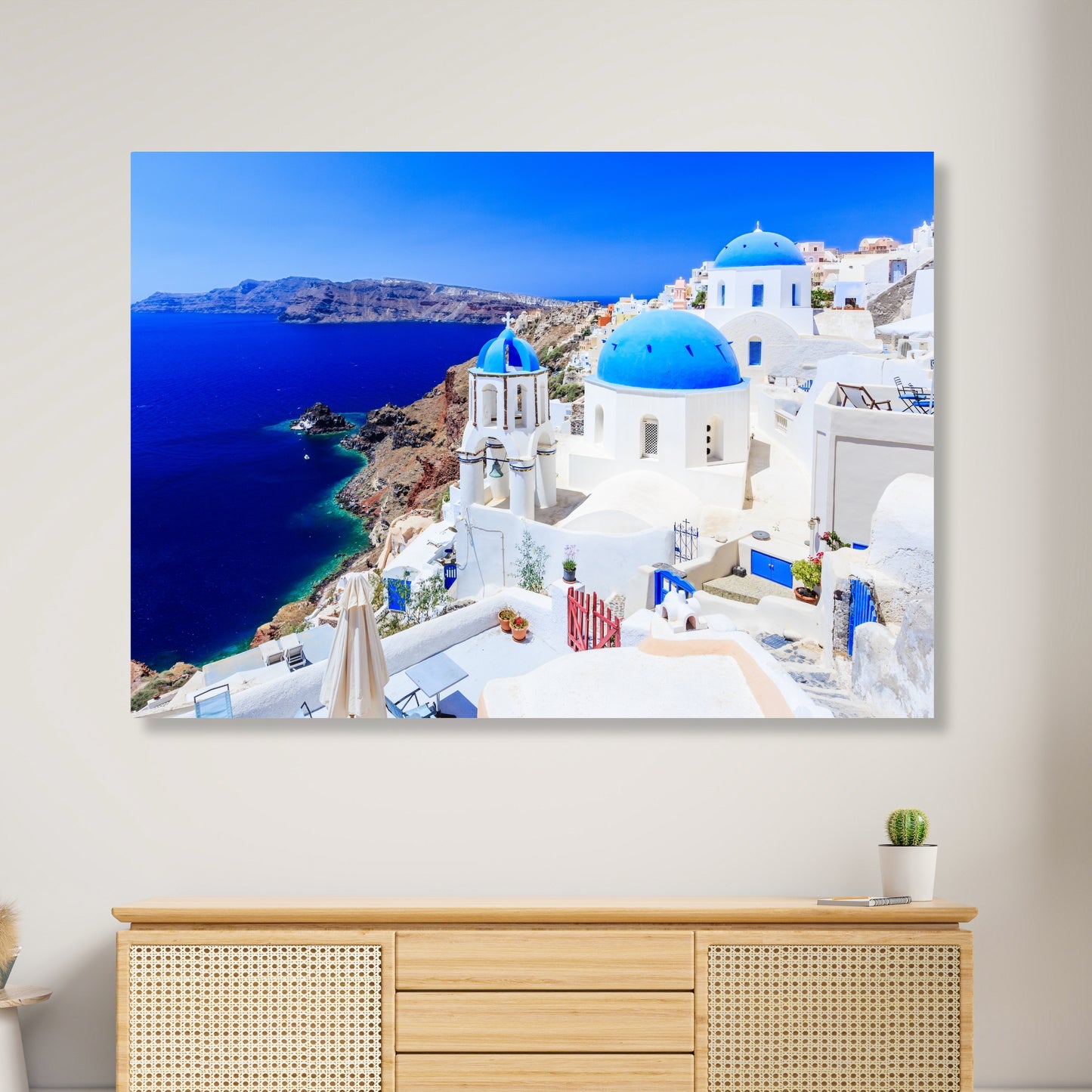 Santorini Wall Art Canvas Print